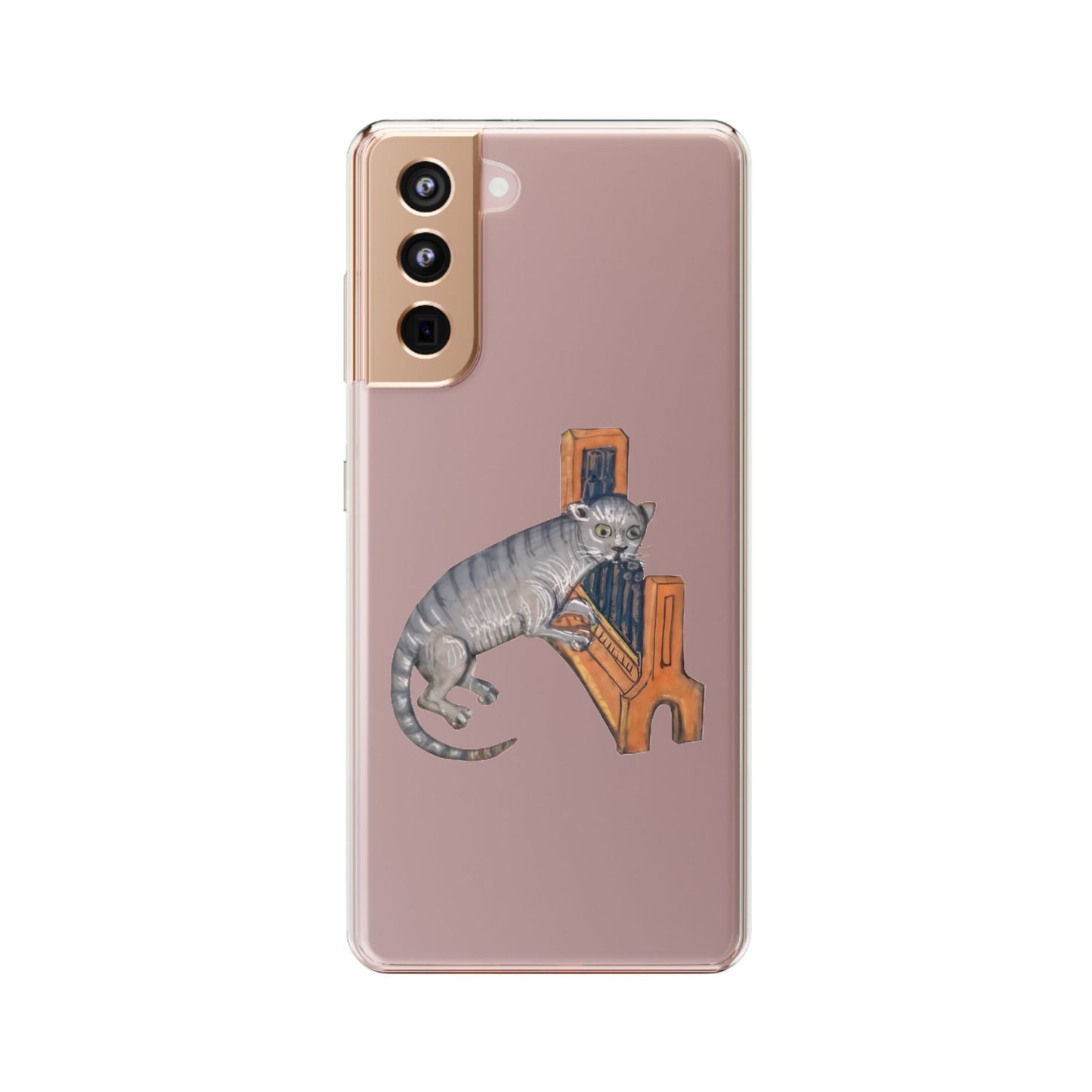 Whimsical Cat Clear Phone Case – Cat Lover Gift, Cute Phone Cover, Unique Pet Lover Accessory, Fun Animal Design