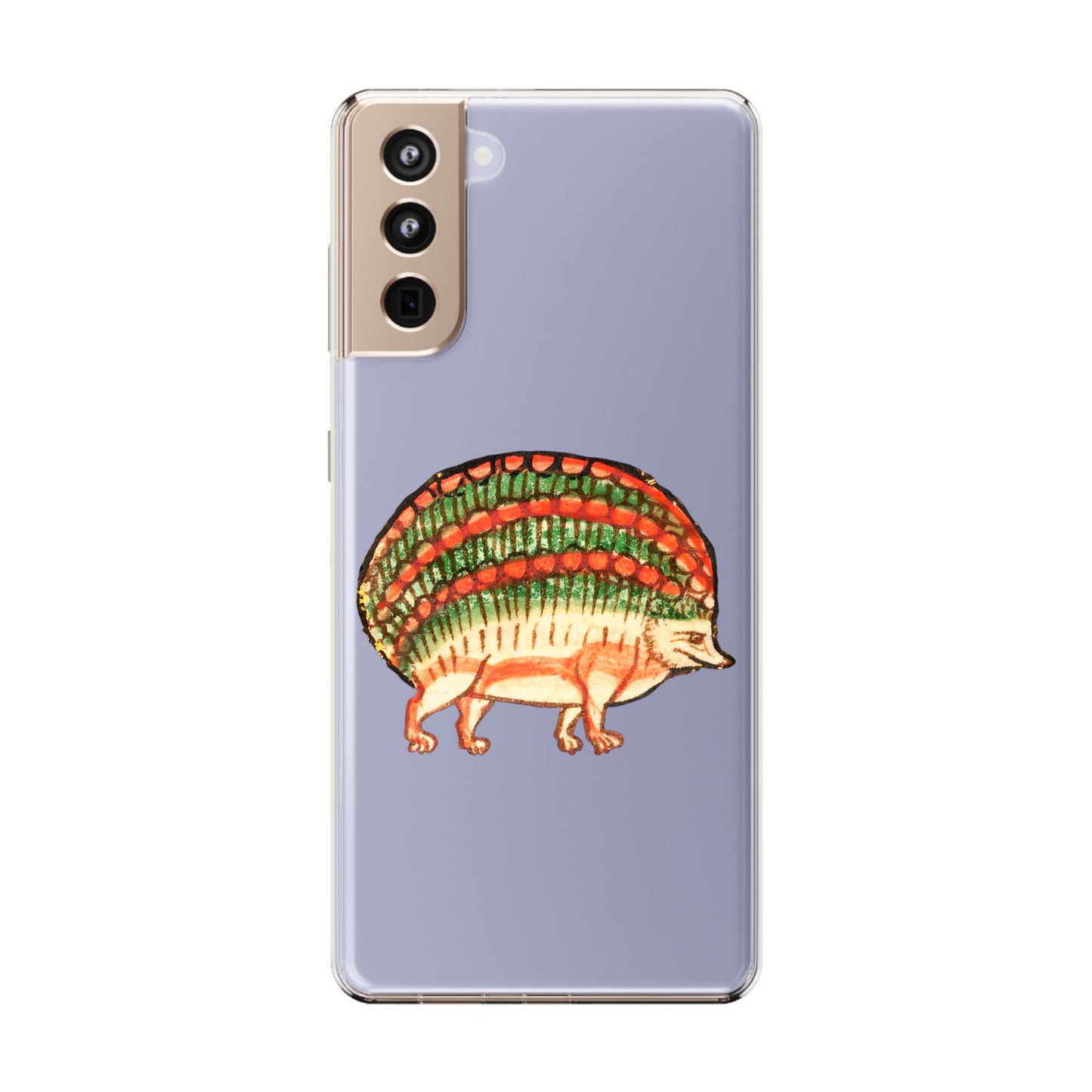 Medieval Art Phone Case – Whimsical Hedgehog iPhone Cover – Vintage Animal Illustration – Quirky Gift for Fantasy Lovers