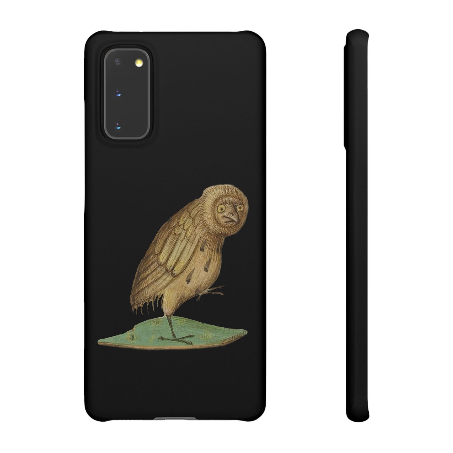 Confused Medieval Owl Phone Case - Funny Gothic Art Phone Cover