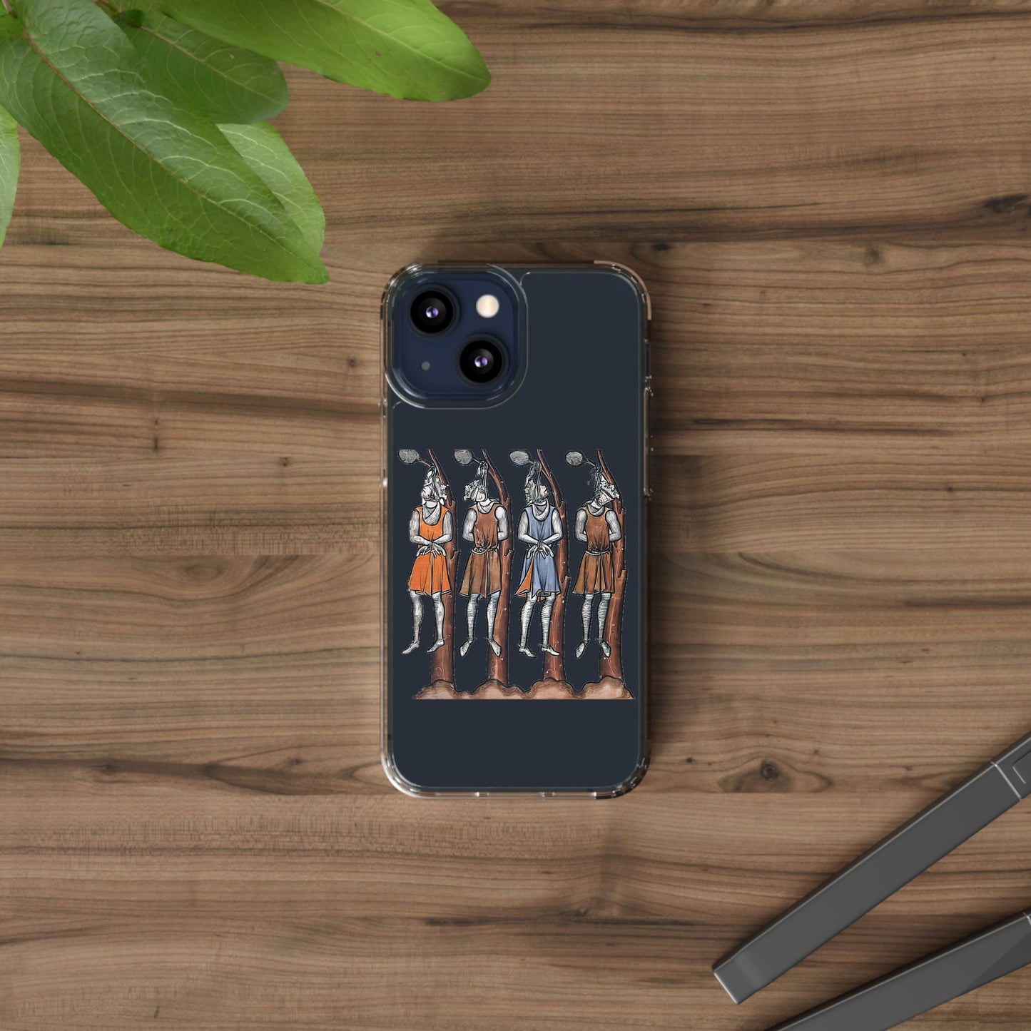 Hanging Out With the Lads – Funny Medieval Art Phone Case – Dark Historical Illustration – Quirky iPhone Cover – Weird Gift for Gothic Humour Fans