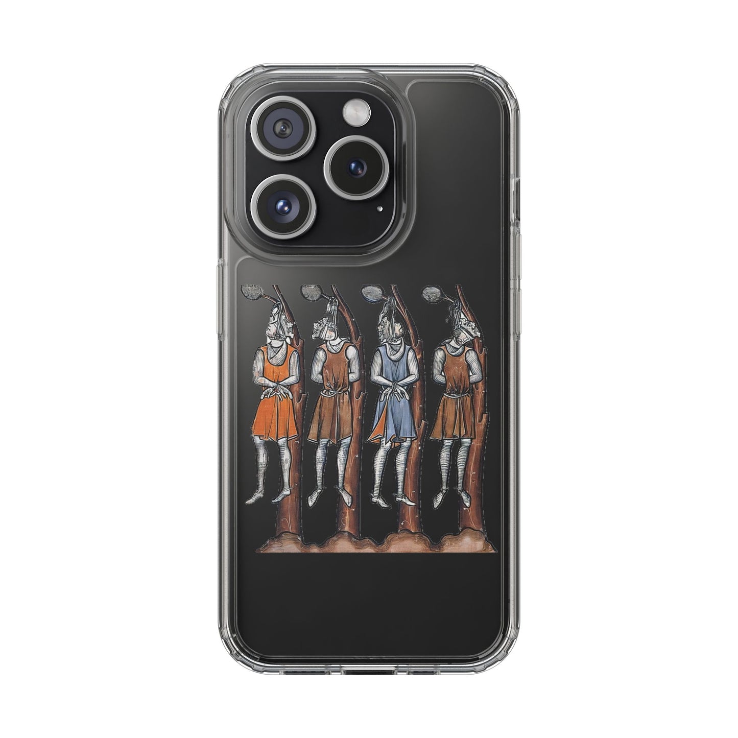 Hanging Out With the Lads – Funny Medieval Art Phone Case – Dark Historical Illustration – Quirky iPhone Cover – Weird Gift for Gothic Humour Fans