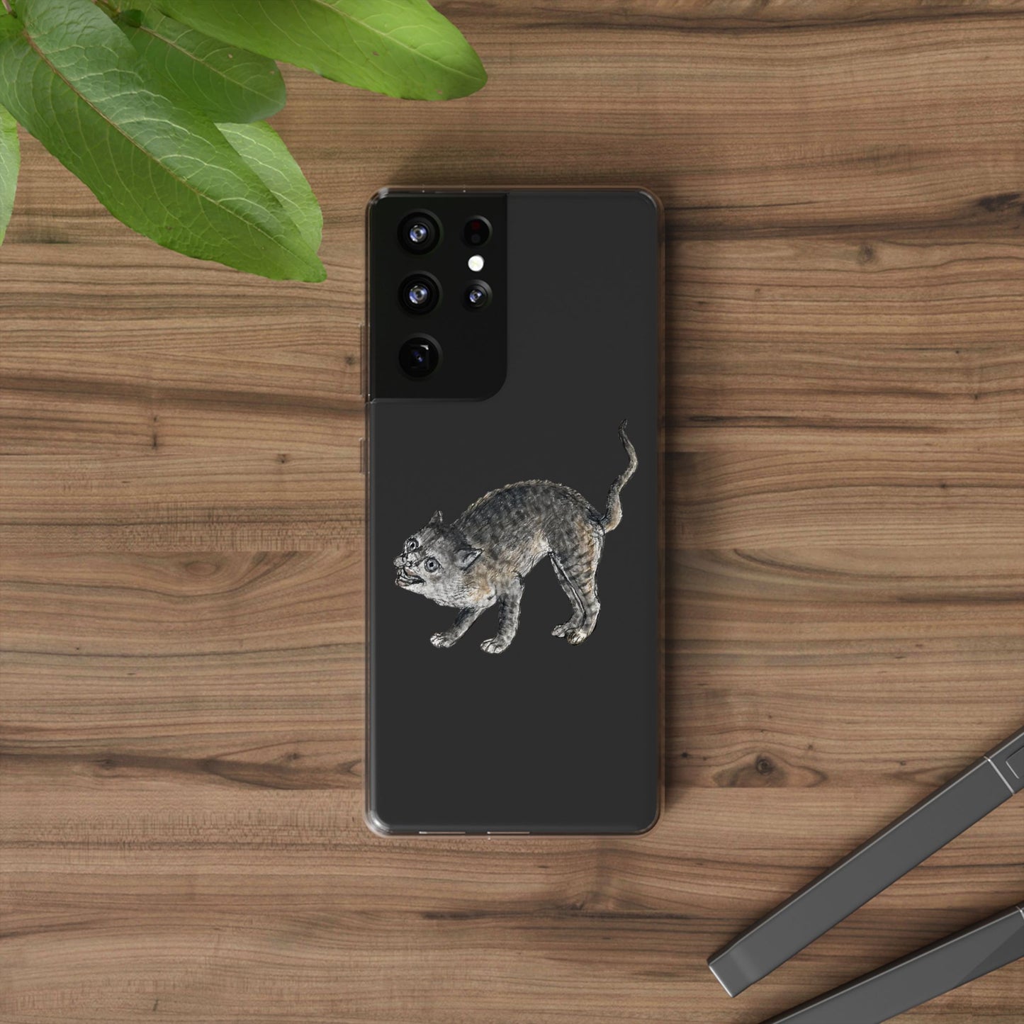 Anxious Cat Energy – Medieval Animal Art Phone Case – Funny Historical iPhone Cover – Weird Manuscript Cat Gift – Quirky Accessory for Cat Lovers