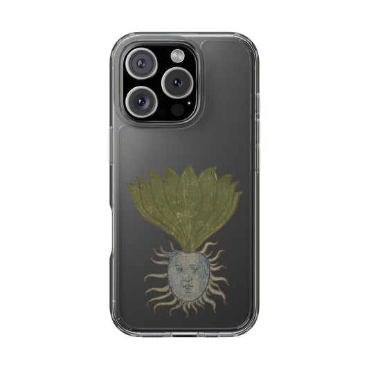 Mandrake Root Phone Case - Medieval Marginalia Botanical Phone Cover, Weird Plant Spirit Design, Witchy Dark Academia Aesthetic Accessory