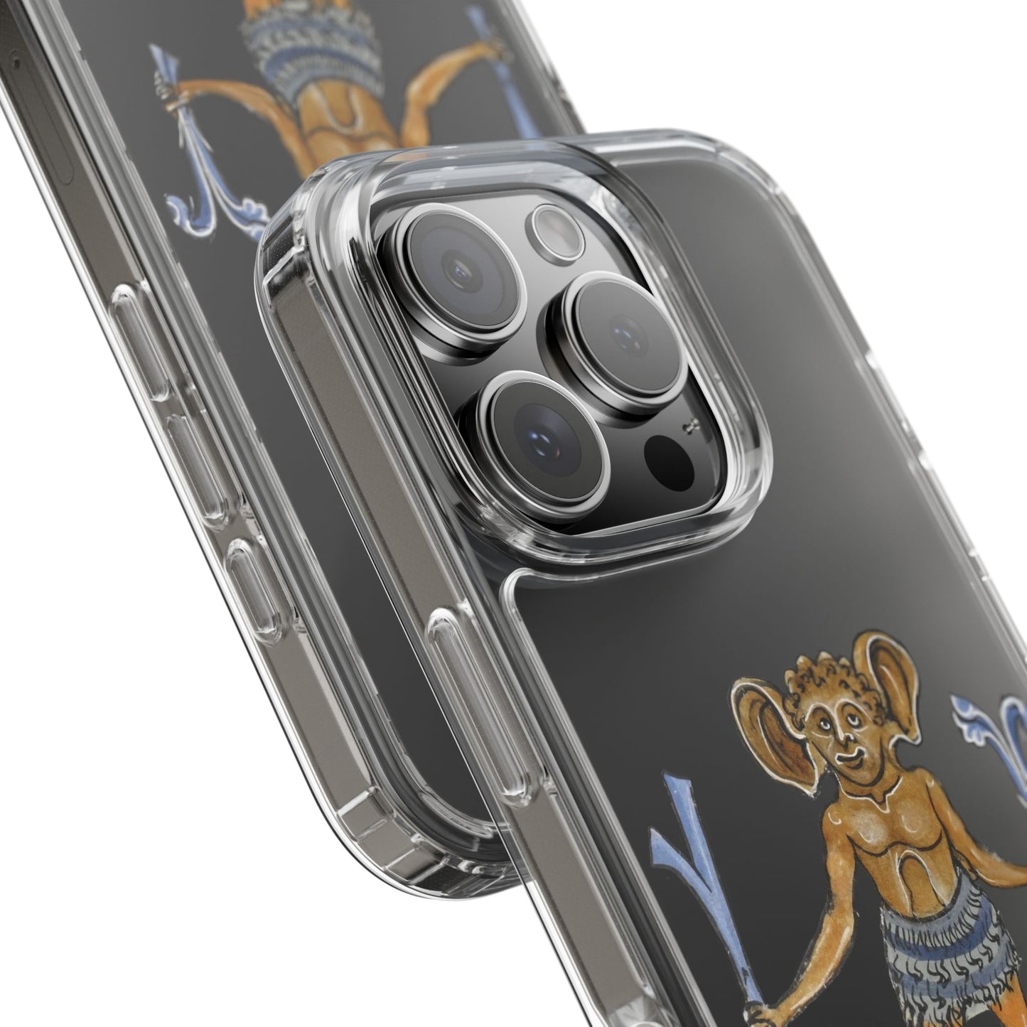 Whimsical Character Clear Phone Case - Fun, Unique Design for All Ages