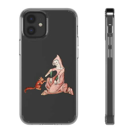 Flirt with a Squirrel – Medieval Animal Phone Case – Whimsical Manuscript Art iPhone Cover – Funny Historical Illustration – Gift for Fantasy & Folklore Fans