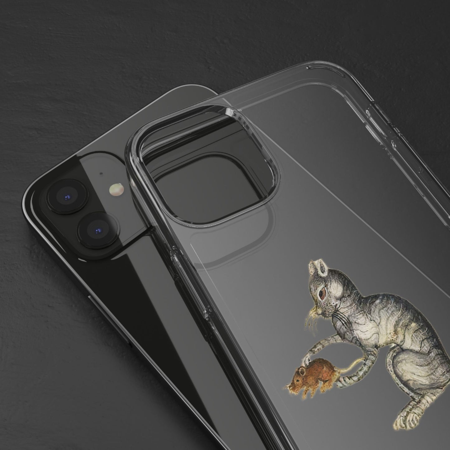Murder Mittens – Medieval Cat with Mouse Phone Case – Illuminated Manuscript Design – Gothic Animal Aesthetic