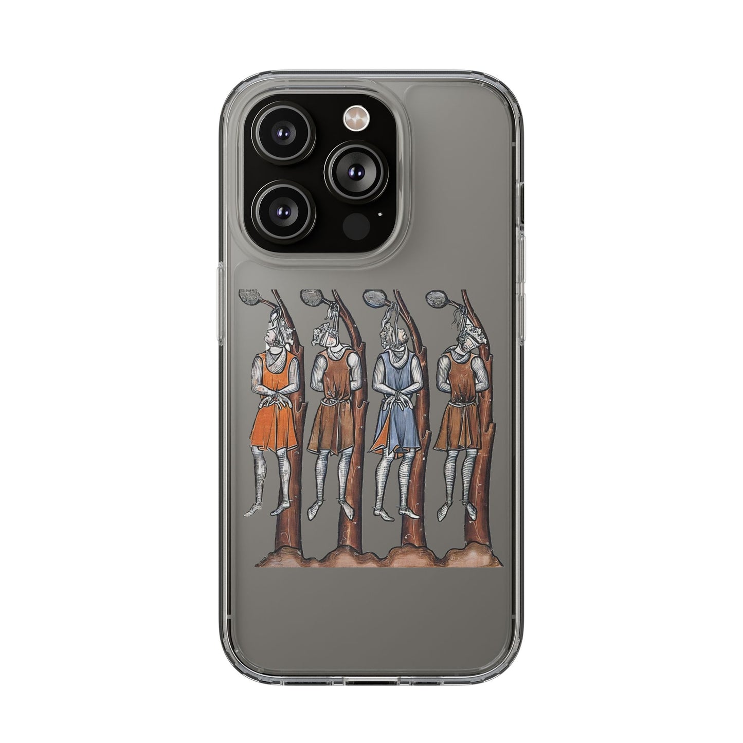 Hanging Out With the Lads – Funny Medieval Art Phone Case – Dark Historical Illustration – Quirky iPhone Cover – Weird Gift for Gothic Humour Fans