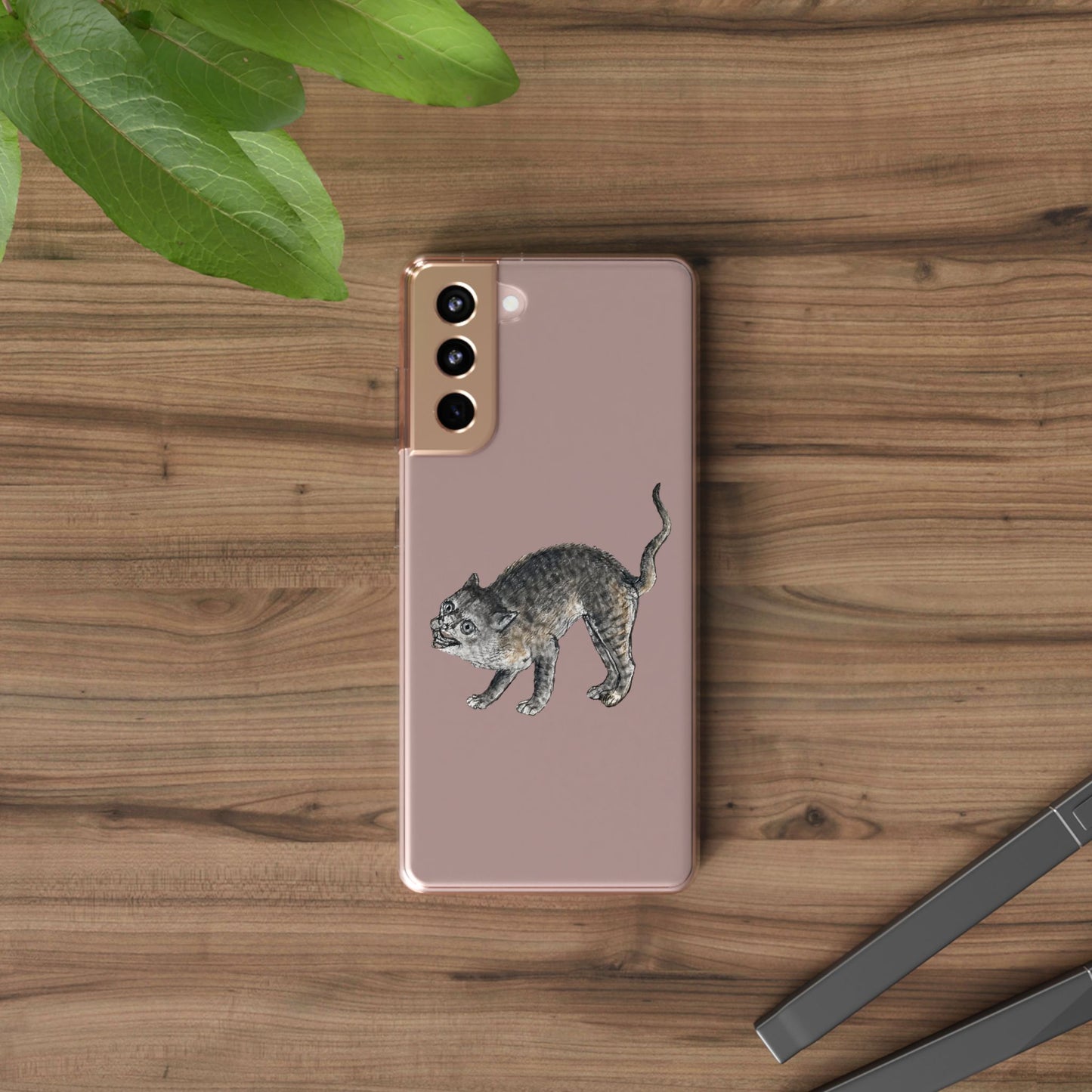 Anxious Cat Energy – Medieval Animal Art Phone Case – Funny Historical iPhone Cover – Weird Manuscript Cat Gift – Quirky Accessory for Cat Lovers