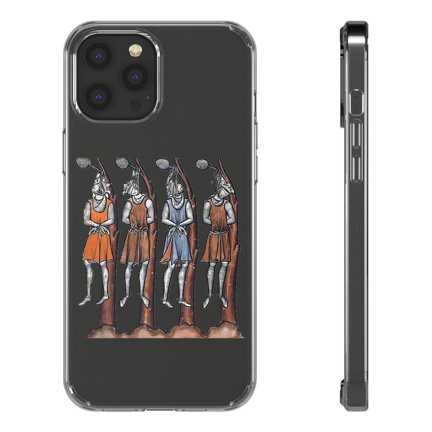 Hanging Out With the Lads – Funny Medieval Art Phone Case – Dark Historical Illustration – Quirky iPhone Cover – Weird Gift for Gothic Humour Fans