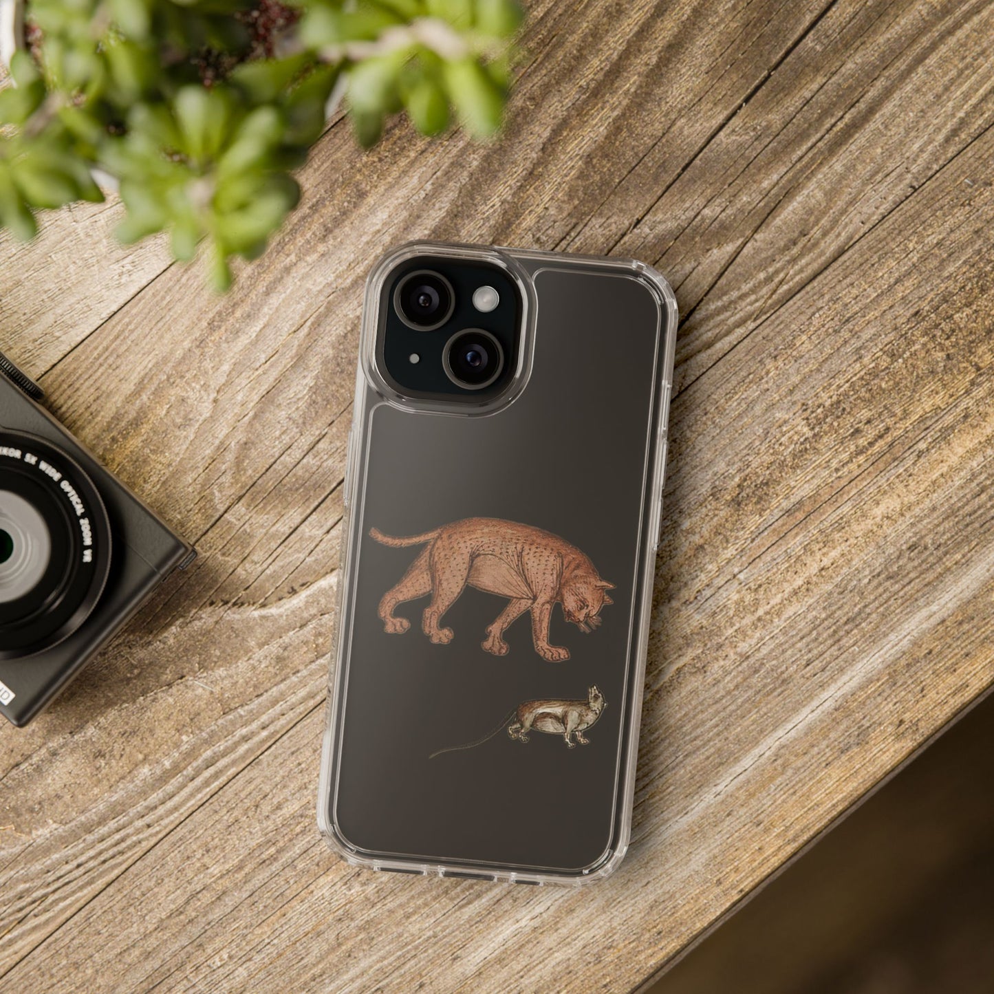 Stalking Mode – Medieval Cat and Mouse Phone Case – Illuminated Manuscript Predator Drama
