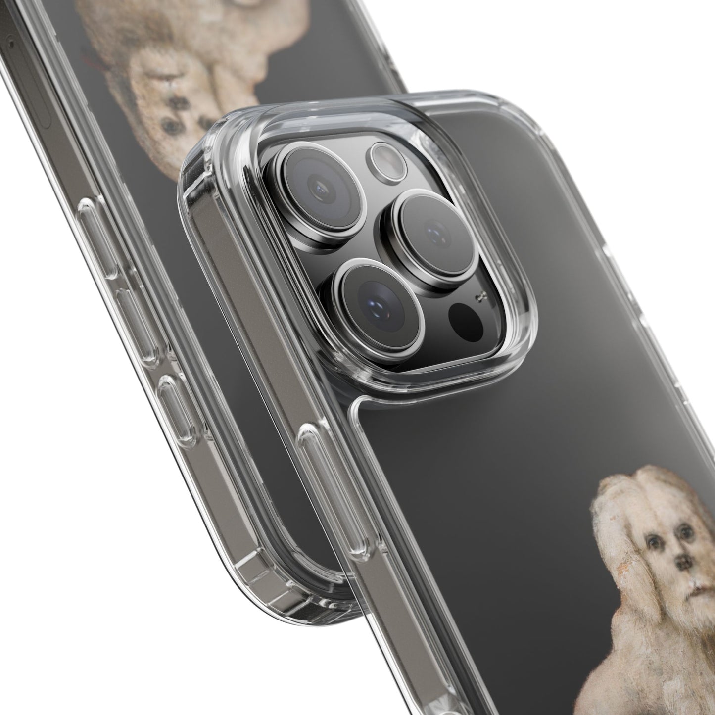 Phone Case - Dog Monk Vintage Illustration Clear Protective Shock-Absorbing Flexible iPhone Models