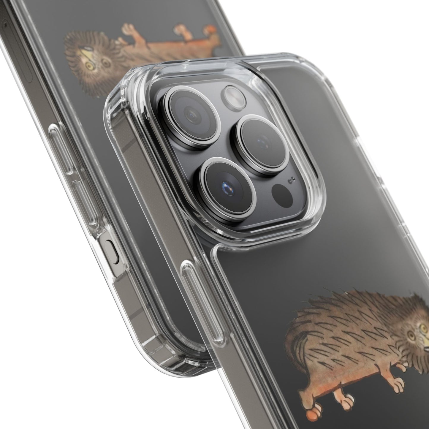 Confused Hedge-Lion Phone Case – Medieval Marginalia iPhone Cover – Weird Animal Art – Funny Gift for Fantasy & History Lovers