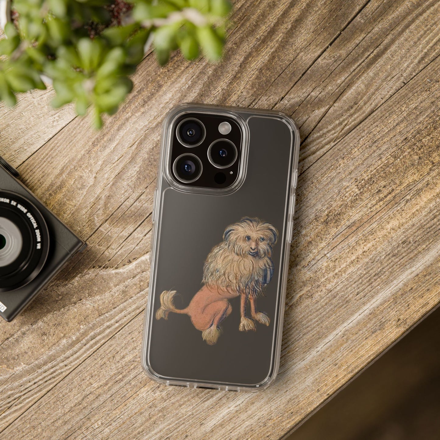 Medieval Fluffy Dog Phone Case – Quirky Manuscript-Style Canine