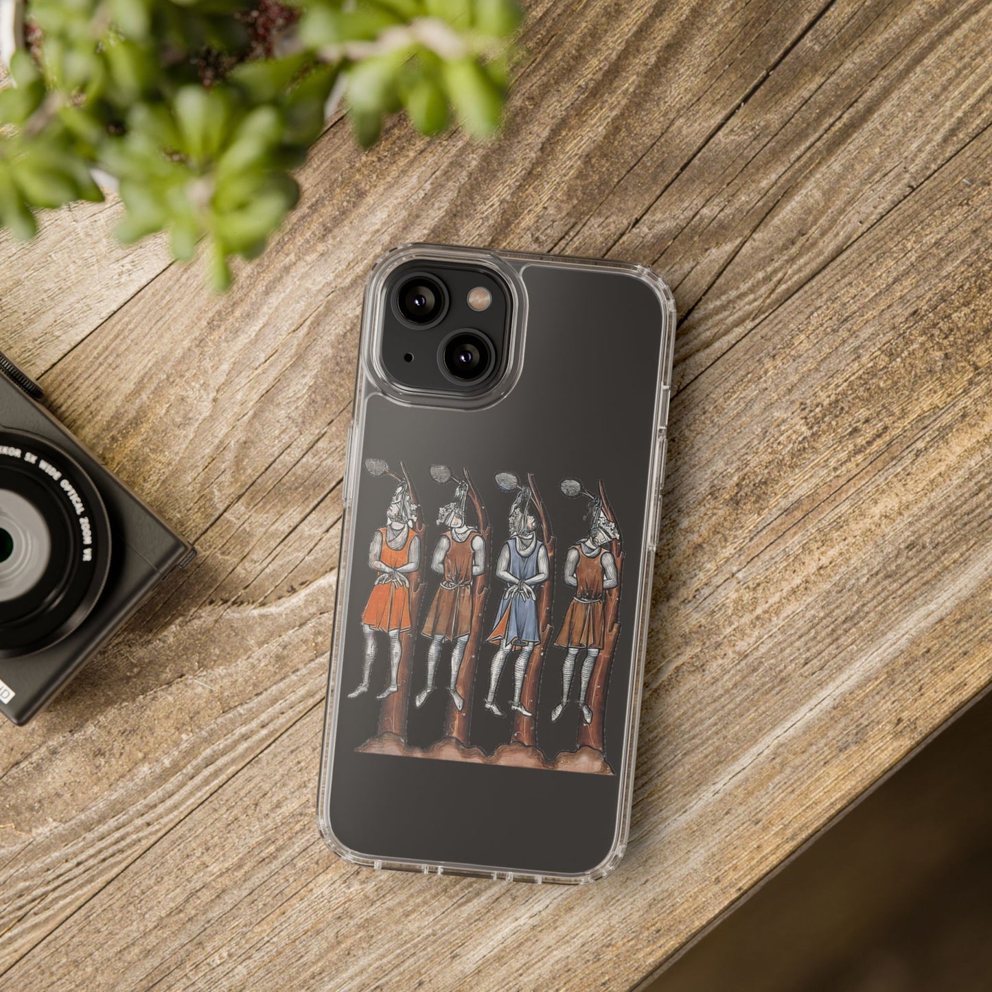 Hanging Out With the Lads – Funny Medieval Art Phone Case – Dark Historical Illustration – Quirky iPhone Cover – Weird Gift for Gothic Humour Fans