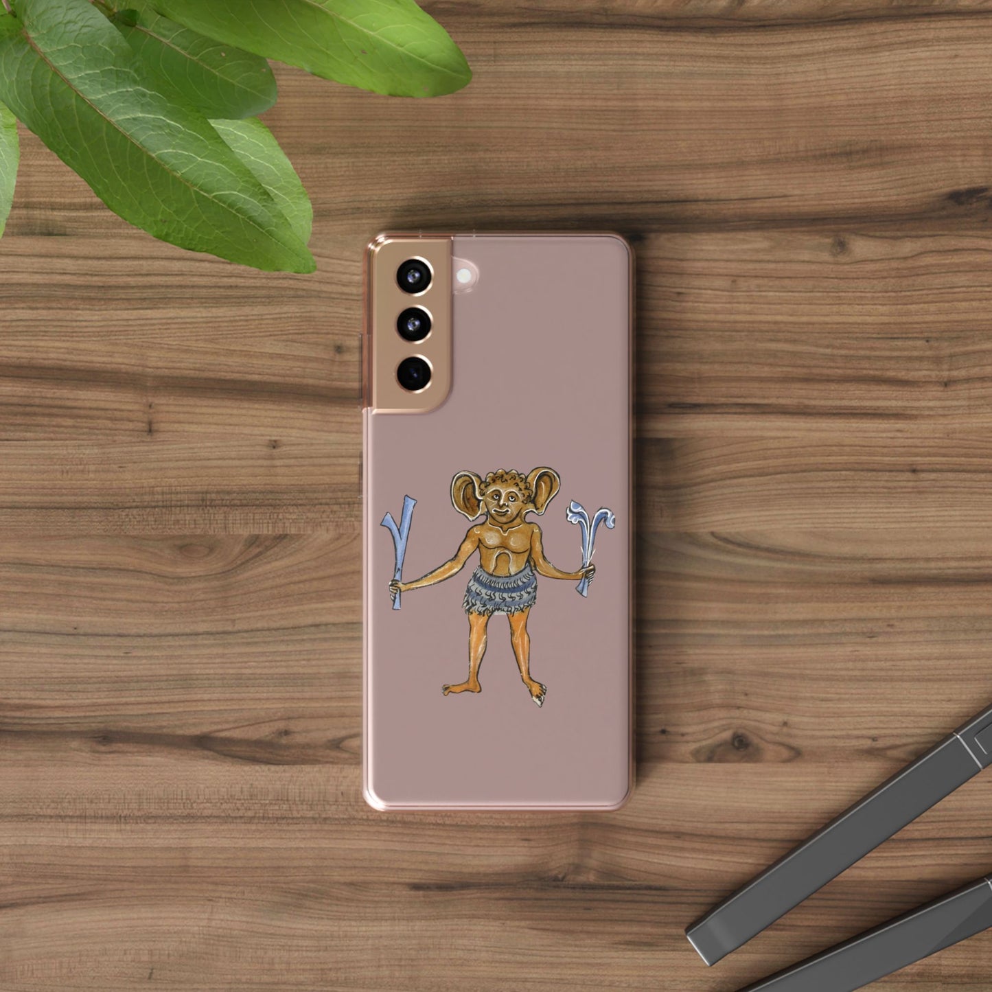 Whimsical Character Clear Phone Case - Fun, Unique Design for All Ages