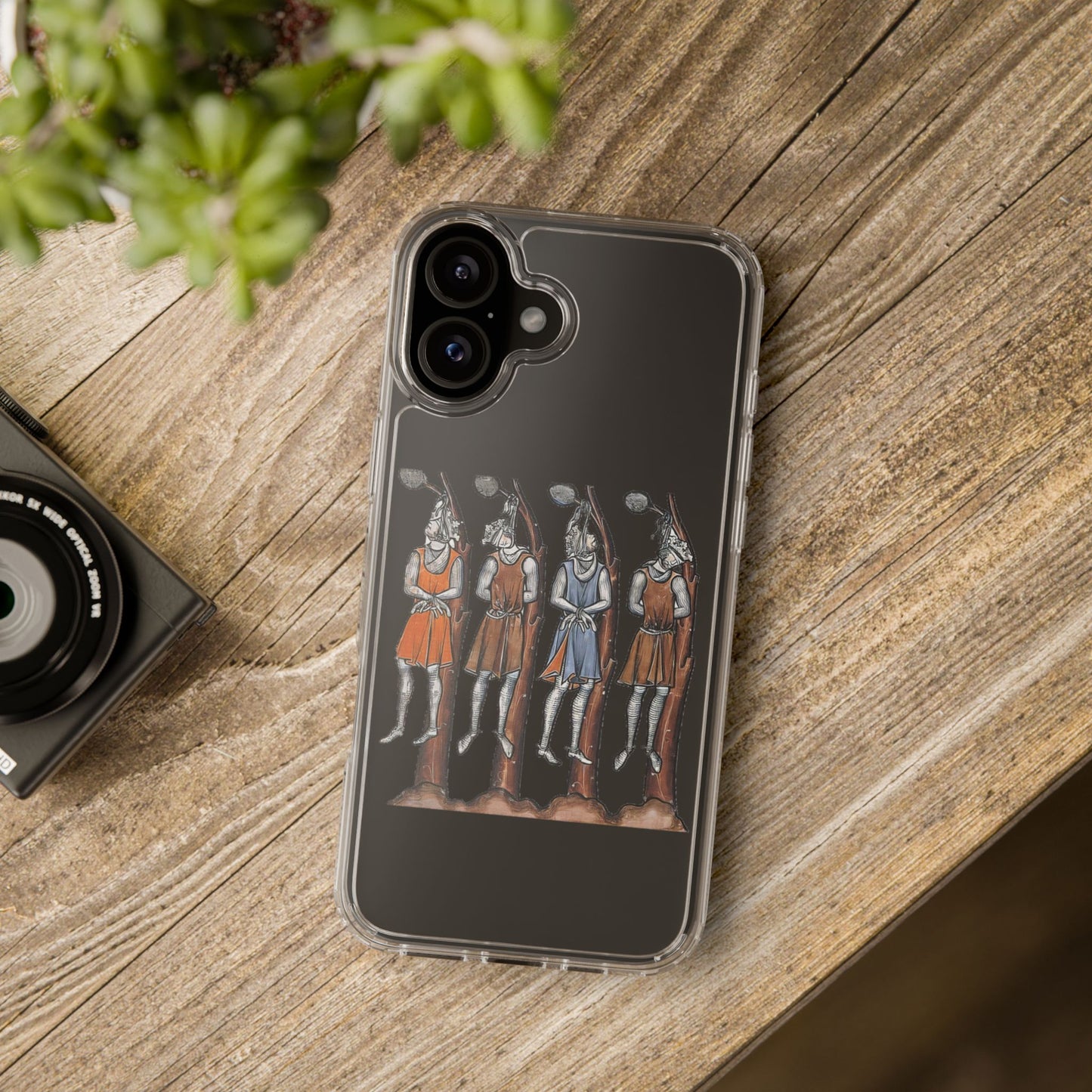 Hanging Out With the Lads – Funny Medieval Art Phone Case – Dark Historical Illustration – Quirky iPhone Cover – Weird Gift for Gothic Humour Fans