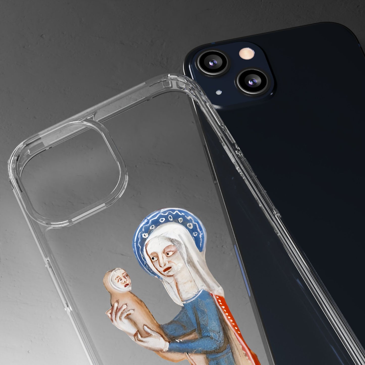 Medieval Madonna Phone Case – Weird Holy Art with Disturbingly Wise Baby Jesus