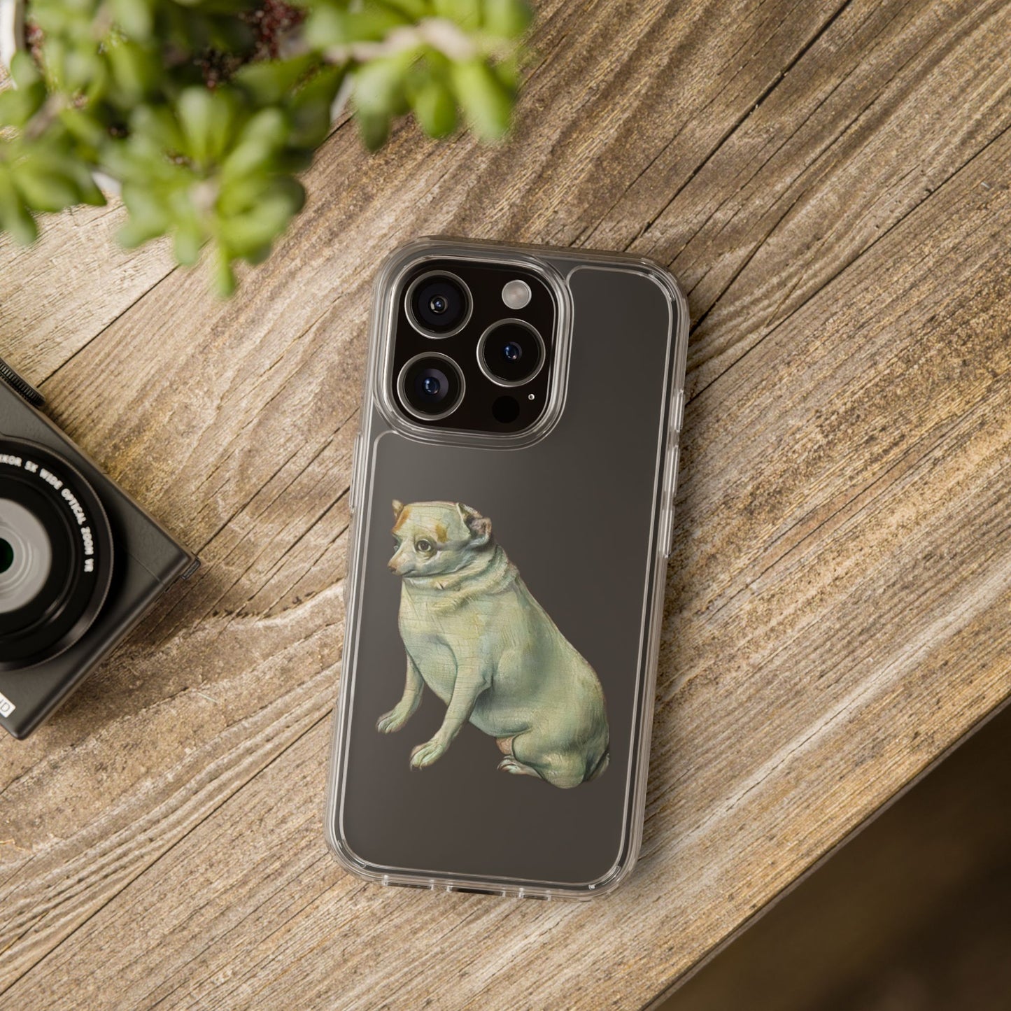 Phone Case Medieval Chonk Dog Clear Protective Flexible Sides iPhone Models