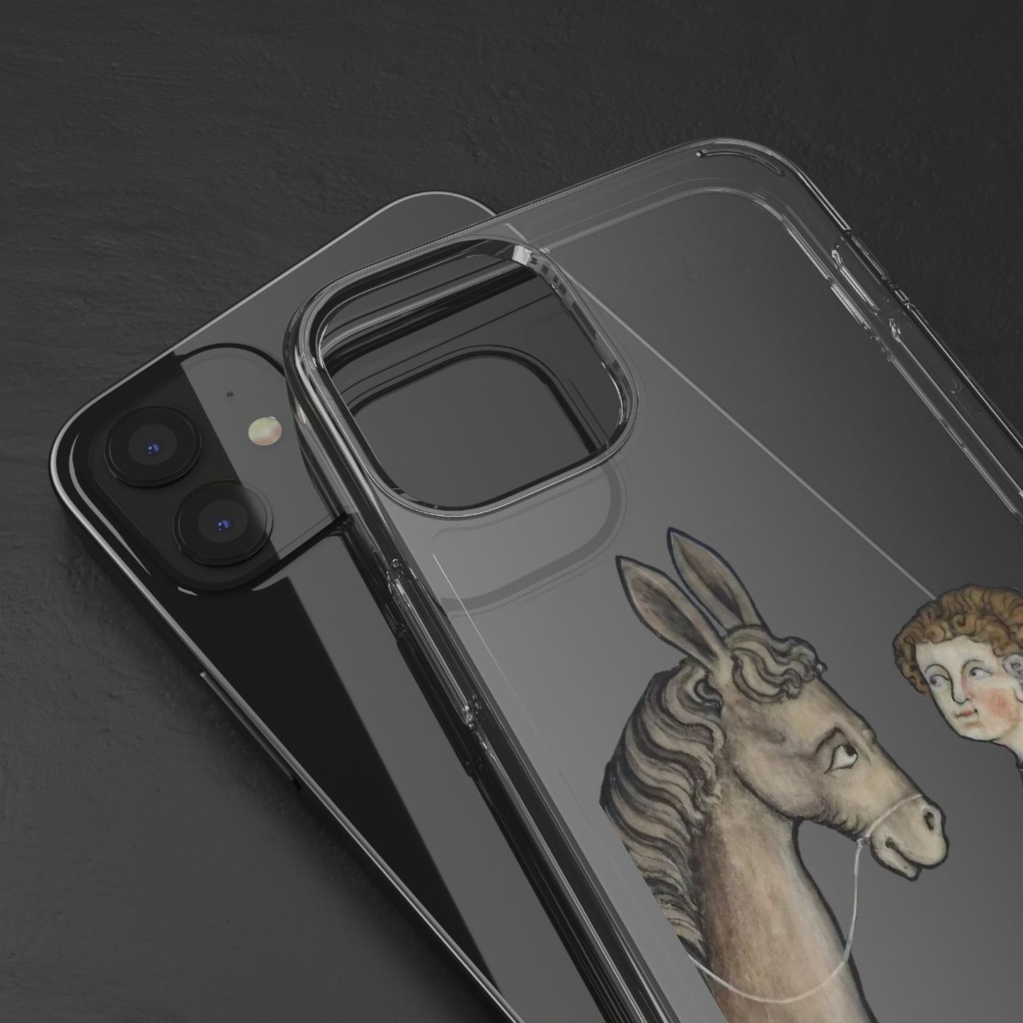 When You Lock Eyes with a Donkey – Funny Medieval Animal Phone Case – Weird Manuscript Art iPhone Cover – Quirky Gift for Surreal Humour Lovers