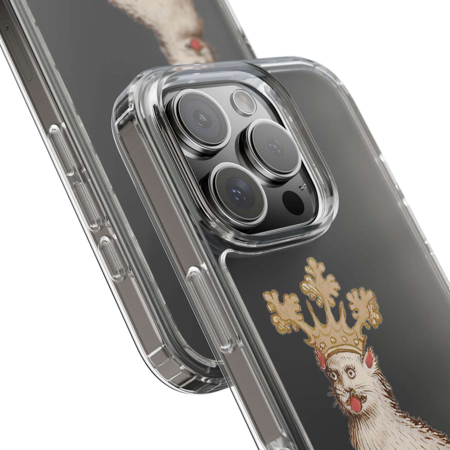 Lick the Crown – Medieval Cat Phone Case – Funny Royal Animal Cover – Whimsical Manuscript Illustration – Unique Gift for Cat Lovers & History Fans