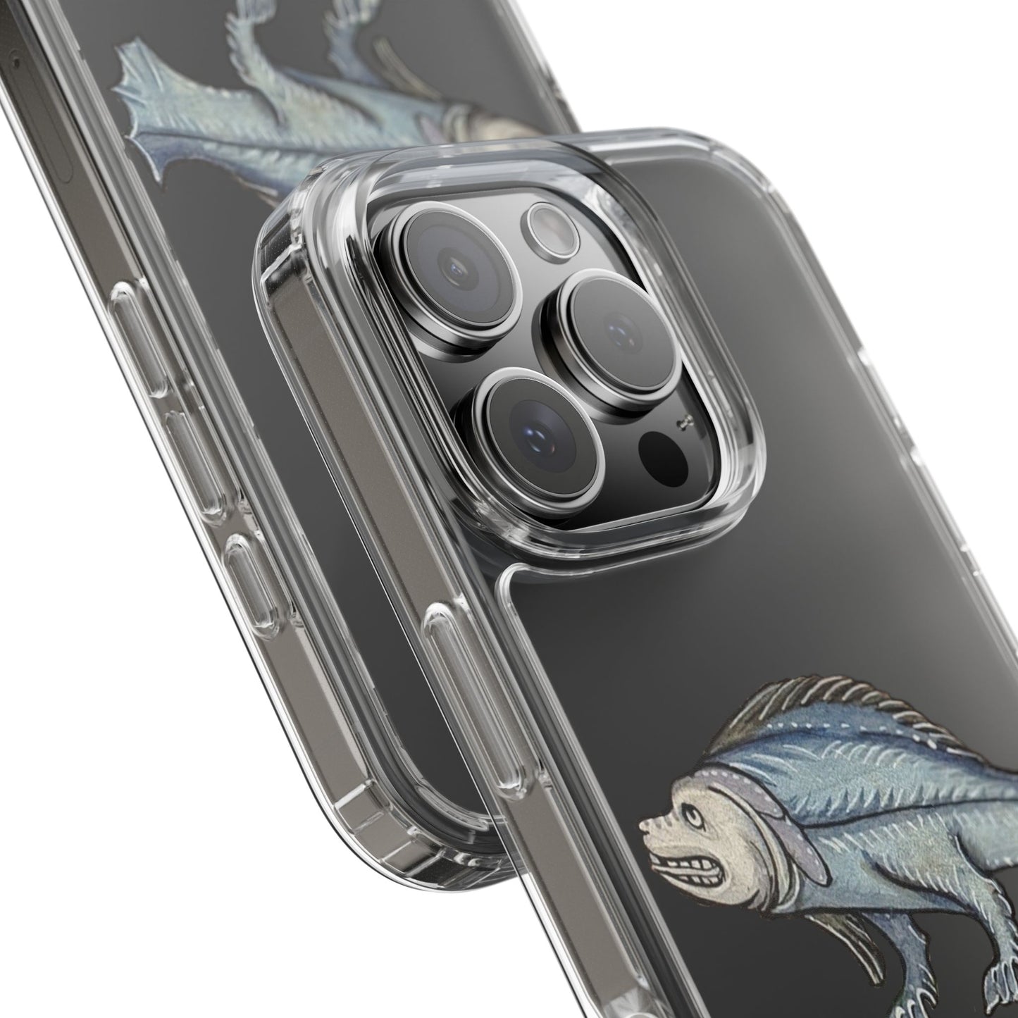 Beast of the Brine – Medieval Fish-Creature Phone Case – Illuminated Monster Marginalia