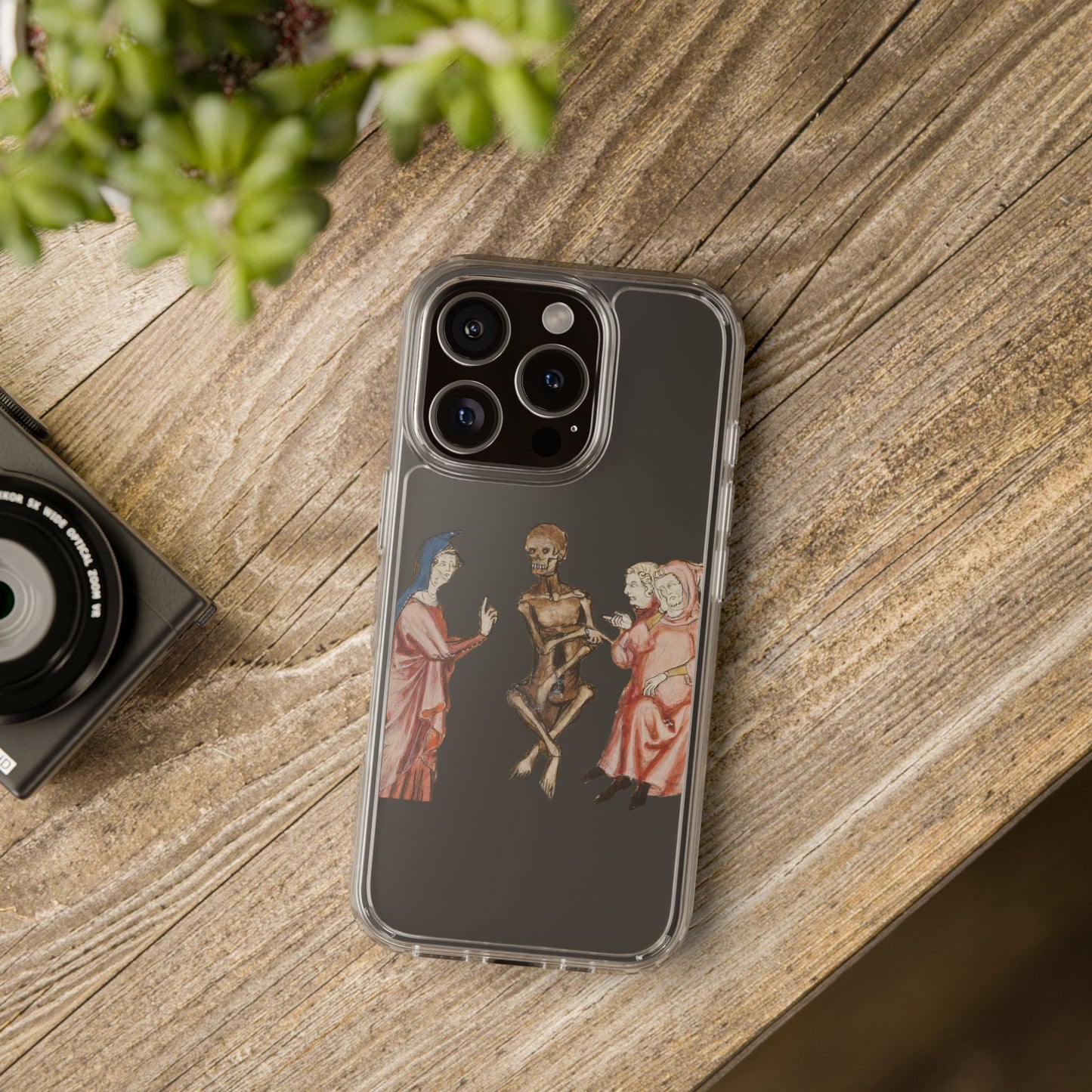 “Unholy Opinions” – Medieval Skeleton Lecture Phone Case