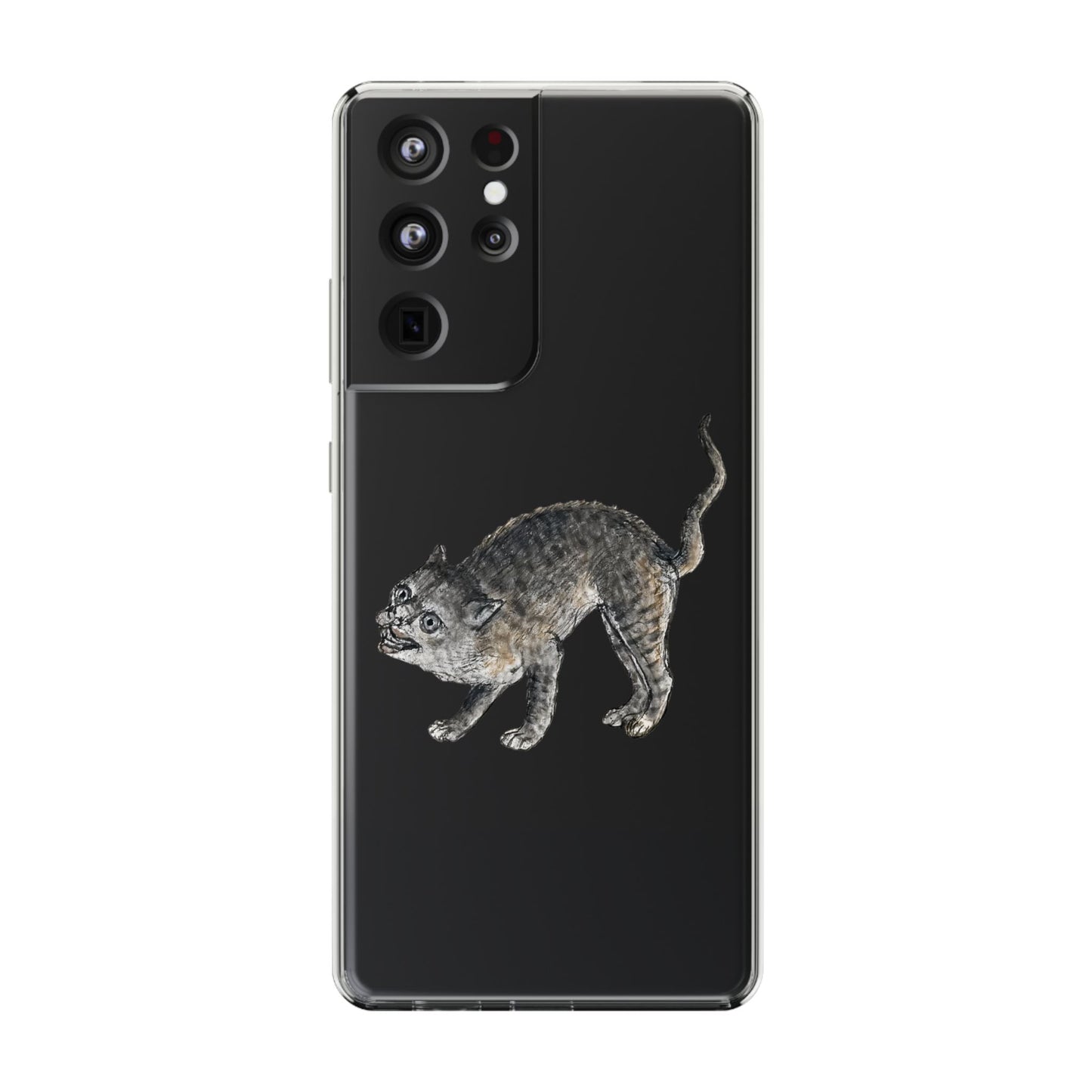 Anxious Cat Energy – Medieval Animal Art Phone Case – Funny Historical iPhone Cover – Weird Manuscript Cat Gift – Quirky Accessory for Cat Lovers