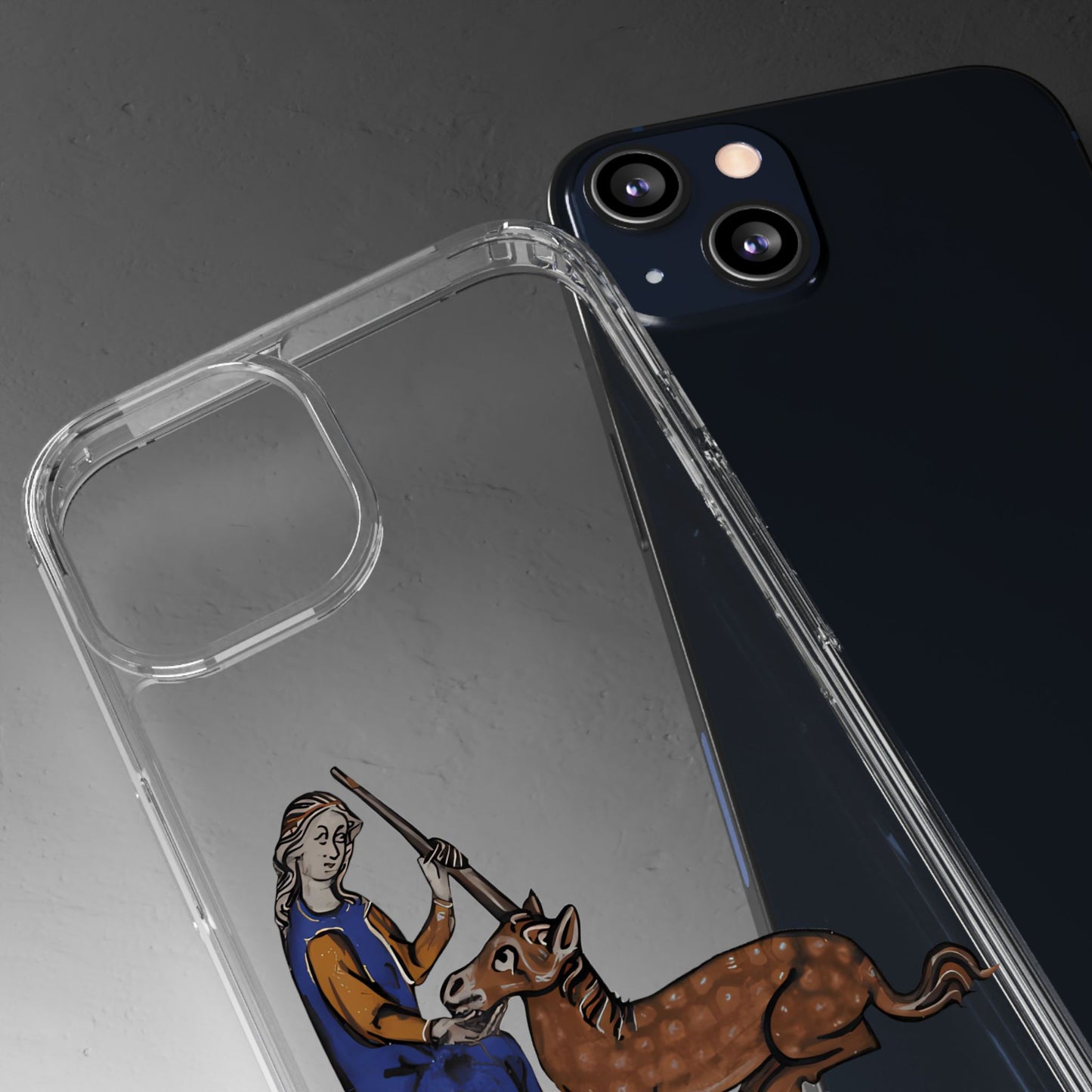 Gentle Taming – Medieval Lady & Beast Phone Case – Illuminated Manuscript Oddity – Wholesome & Weird Gift