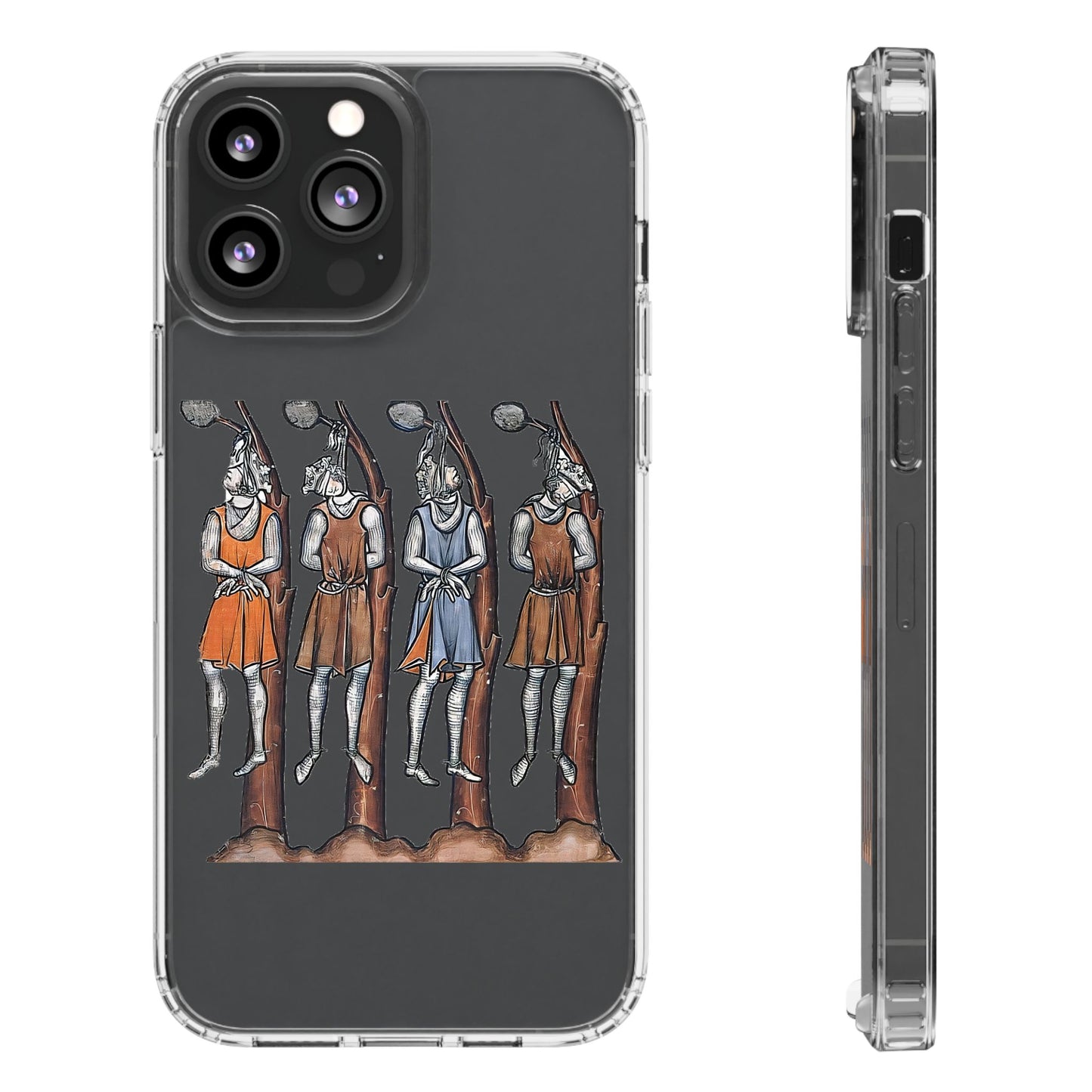 Hanging Out With the Lads – Funny Medieval Art Phone Case – Dark Historical Illustration – Quirky iPhone Cover – Weird Gift for Gothic Humour Fans