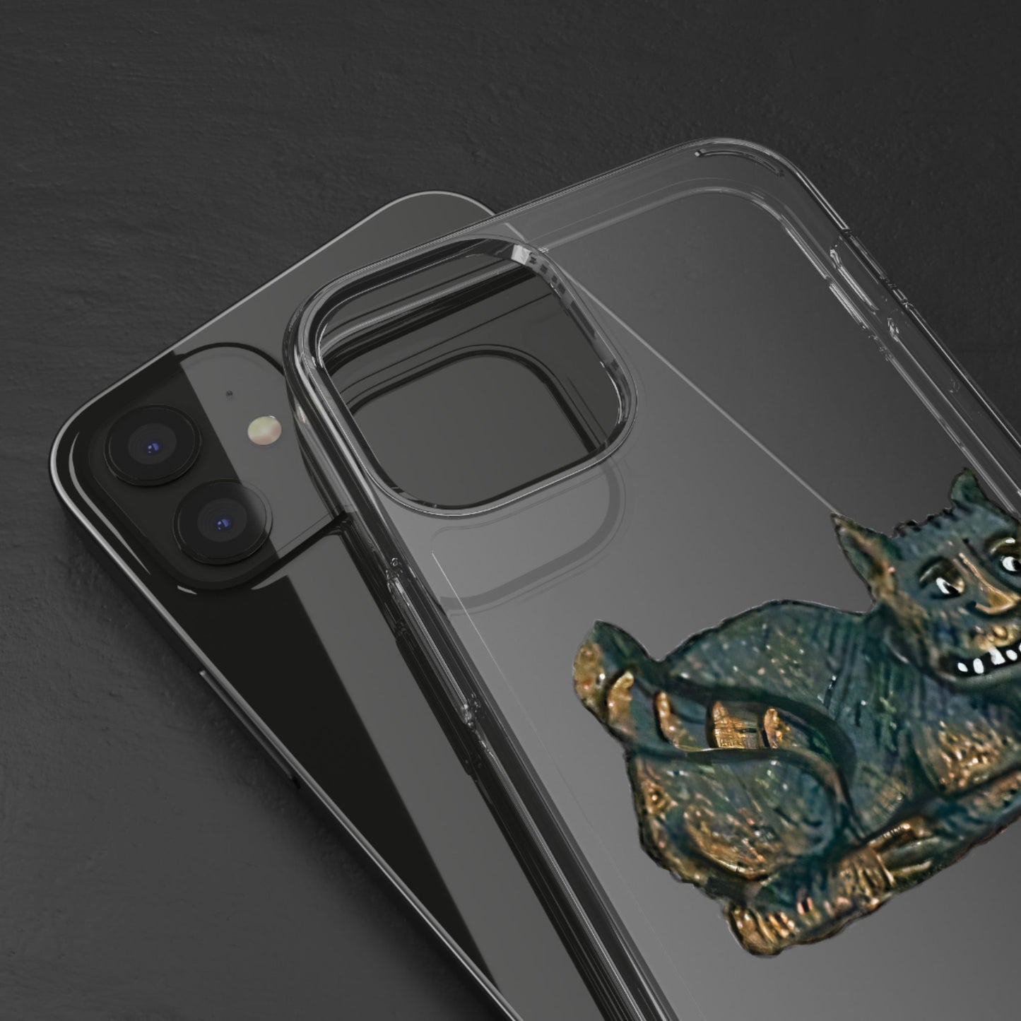“The Smiling Menace” – Medieval Gremlin Cat Phone Case