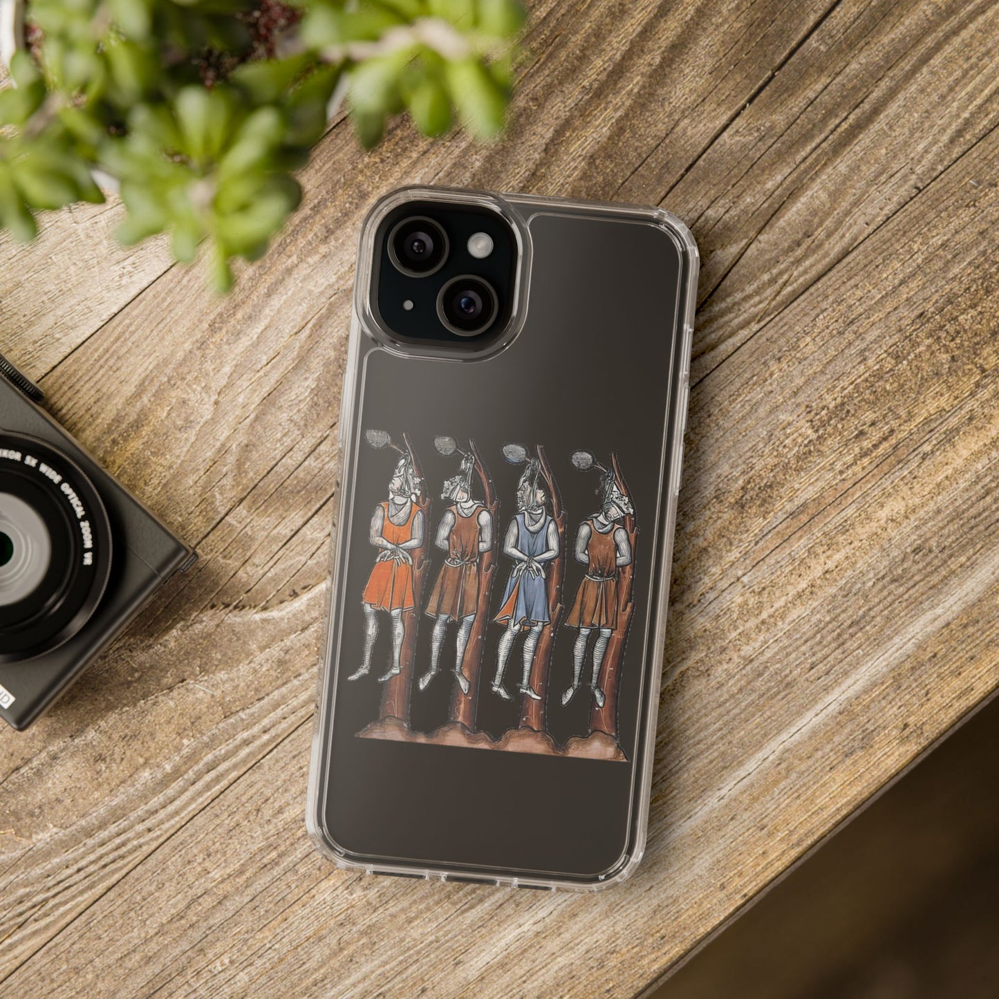 Hanging Out With the Lads – Funny Medieval Art Phone Case – Dark Historical Illustration – Quirky iPhone Cover – Weird Gift for Gothic Humour Fans
