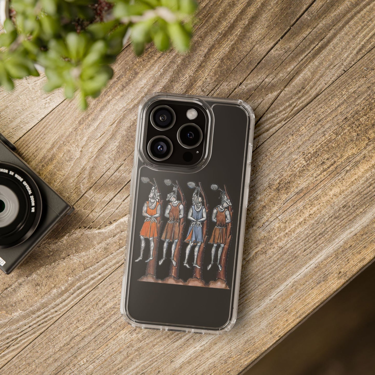 Hanging Out With the Lads – Funny Medieval Art Phone Case – Dark Historical Illustration – Quirky iPhone Cover – Weird Gift for Gothic Humour Fans