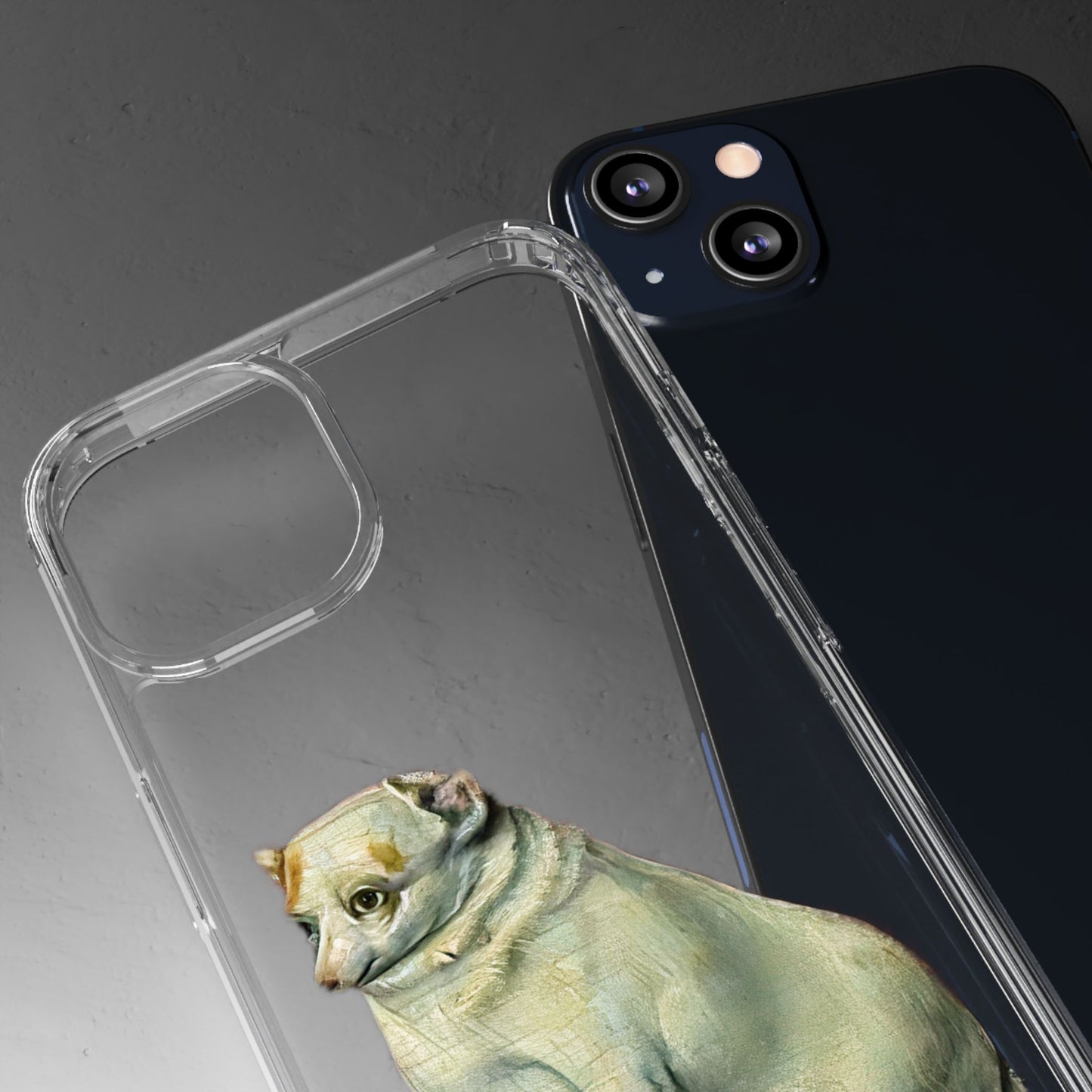 Phone Case Medieval Chonk Dog Clear Protective Flexible Sides iPhone Models