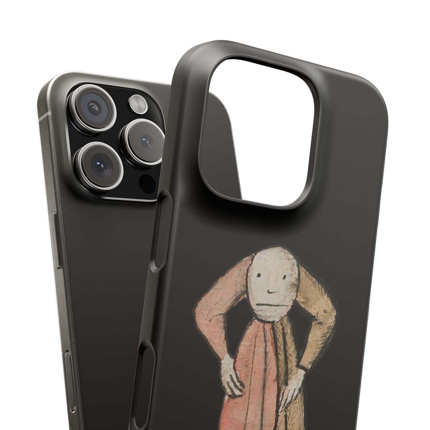 Medieval Sassy Figure Phone Case – Funny Weird Marginalia Art, Gothic Manuscript Character iPhone Case, Quirky Aesthetic Gift