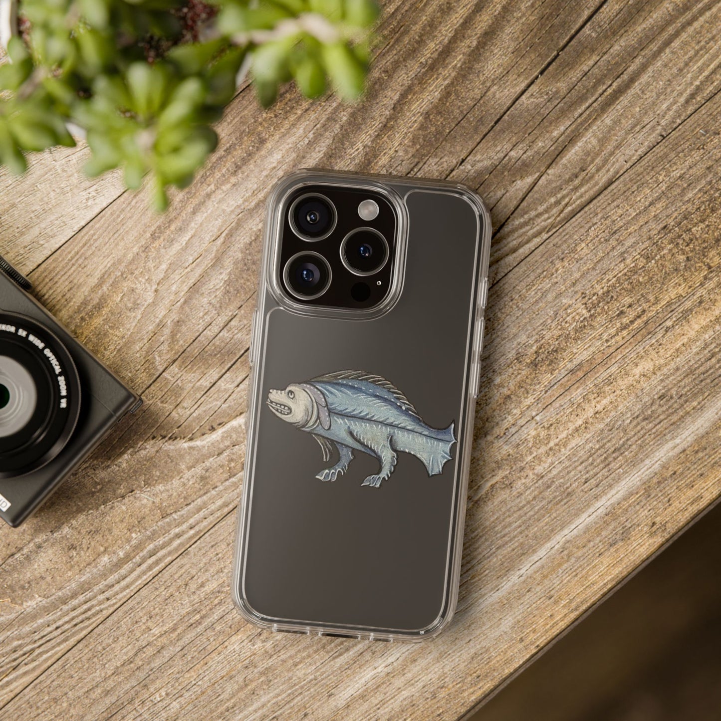 Beast of the Brine – Medieval Fish-Creature Phone Case – Illuminated Monster Marginalia