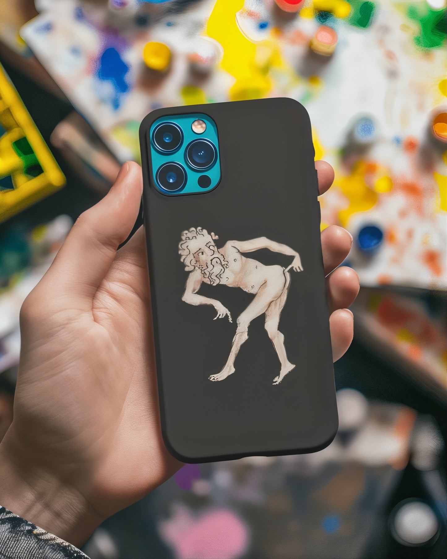 Cheeky Beardo – Medieval Art Phone Case – Weird Historical Nude Design – Funny Manuscript Illustration – Quirky iPhone Cover for Bold Souls
