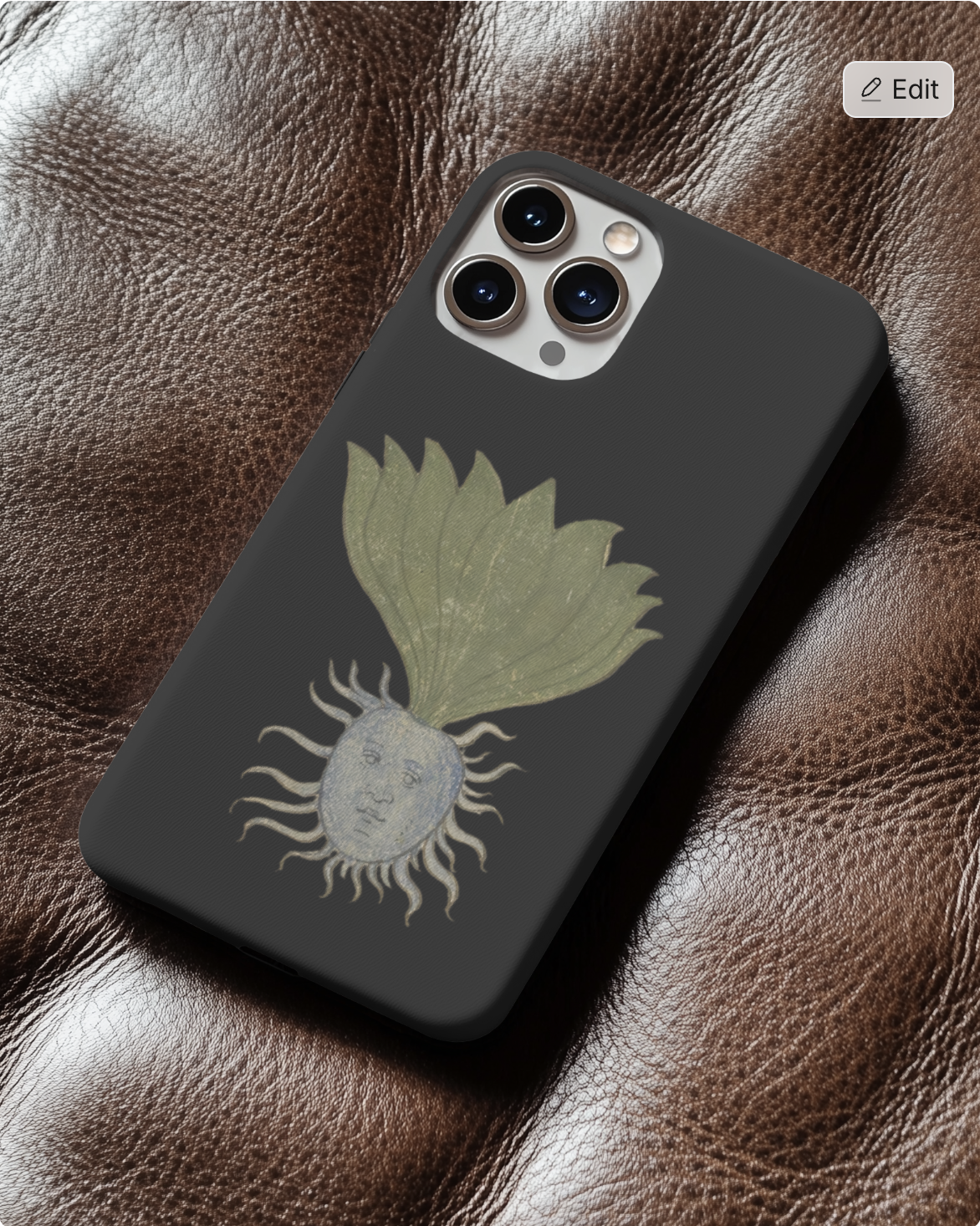 Mandrake Root Phone Case – Medieval Marginalia Botanical Phone Cover, Weird Plant Spirit Design, Witchy Dark Academia Aesthetic Accessory