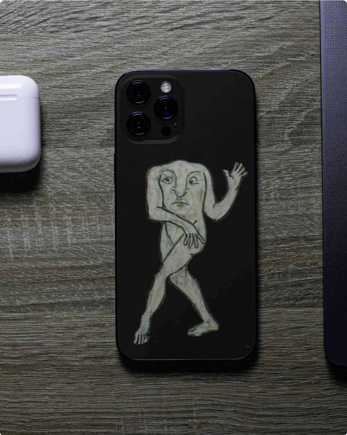 Medieval Dancing Man Phone Case – Weird Gothic Marginalia iPhone Case – Quirky Vintage Manuscript Art Cover – Funny Historical Aesthetic