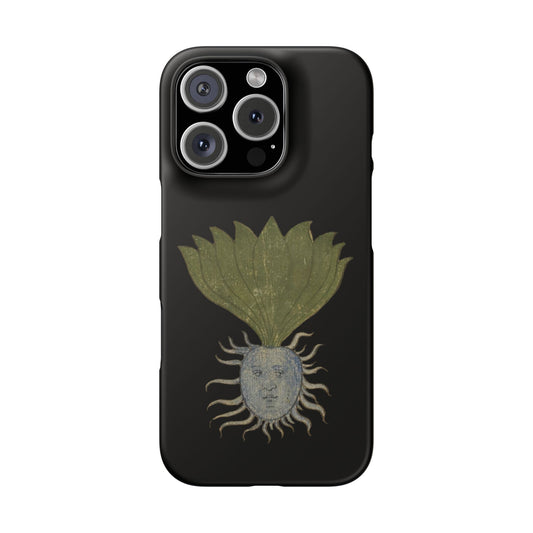 Mandrake Root Phone Case – Medieval Marginalia Botanical Phone Cover, Weird Plant Spirit Design, Witchy Dark Academia Aesthetic Accessory