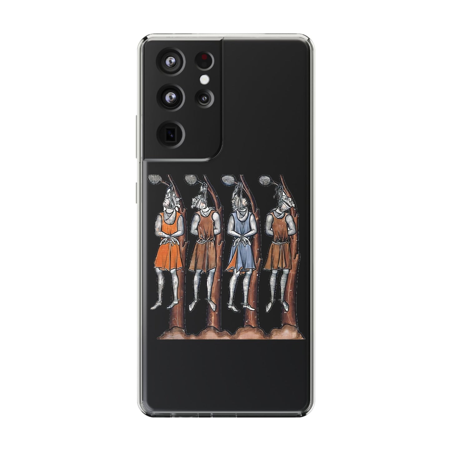 Hanging Out With the Lads – Funny Medieval Art Phone Case – Dark Historical Illustration – Quirky iPhone Cover – Weird Gift for Gothic Humour Fans