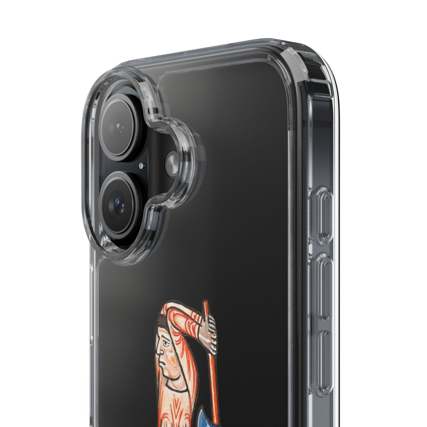 Medieval Boar Rider Phone Case – Funny Historical Art iPhone Cover – Weird Axe Man Illustration for Fantasy & Meme Fans