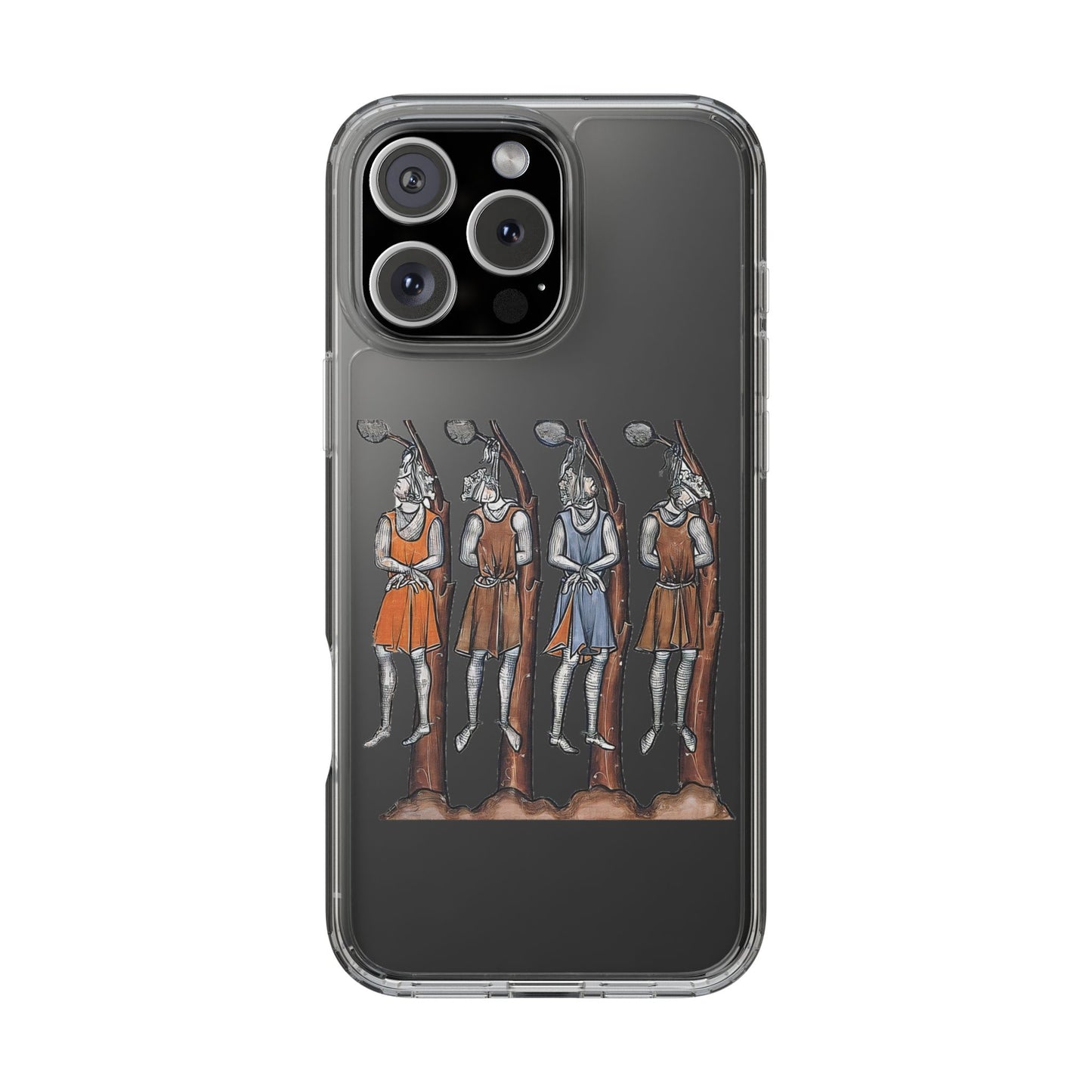Hanging Out With the Lads – Funny Medieval Art Phone Case – Dark Historical Illustration – Quirky iPhone Cover – Weird Gift for Gothic Humour Fans
