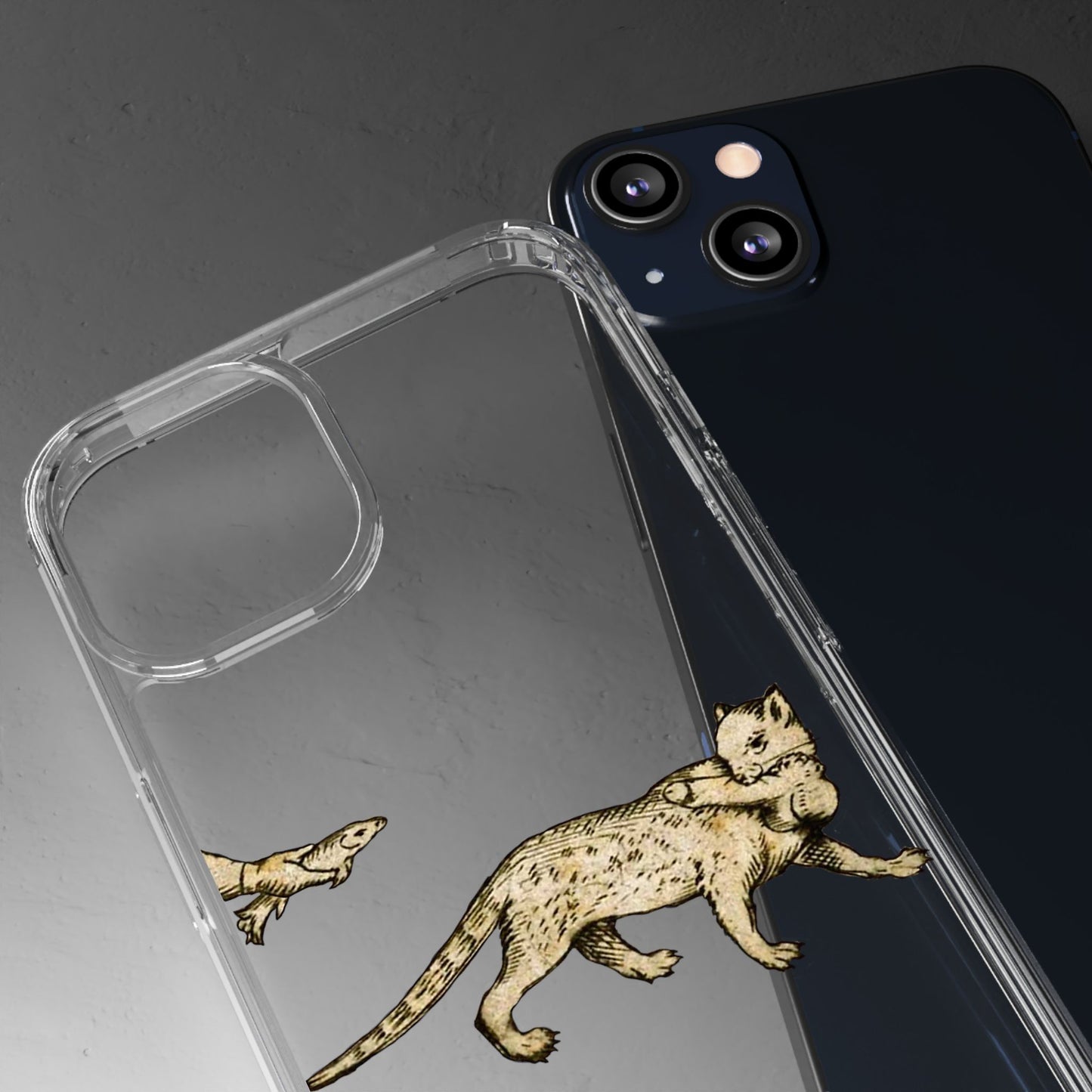 Catch Me If You Can – Medieval Cat Phone Case – Funny Historical Animal Art – Quirky iPhone Cover – Manuscript Illustration Gift for Cat & Chaos Lovers