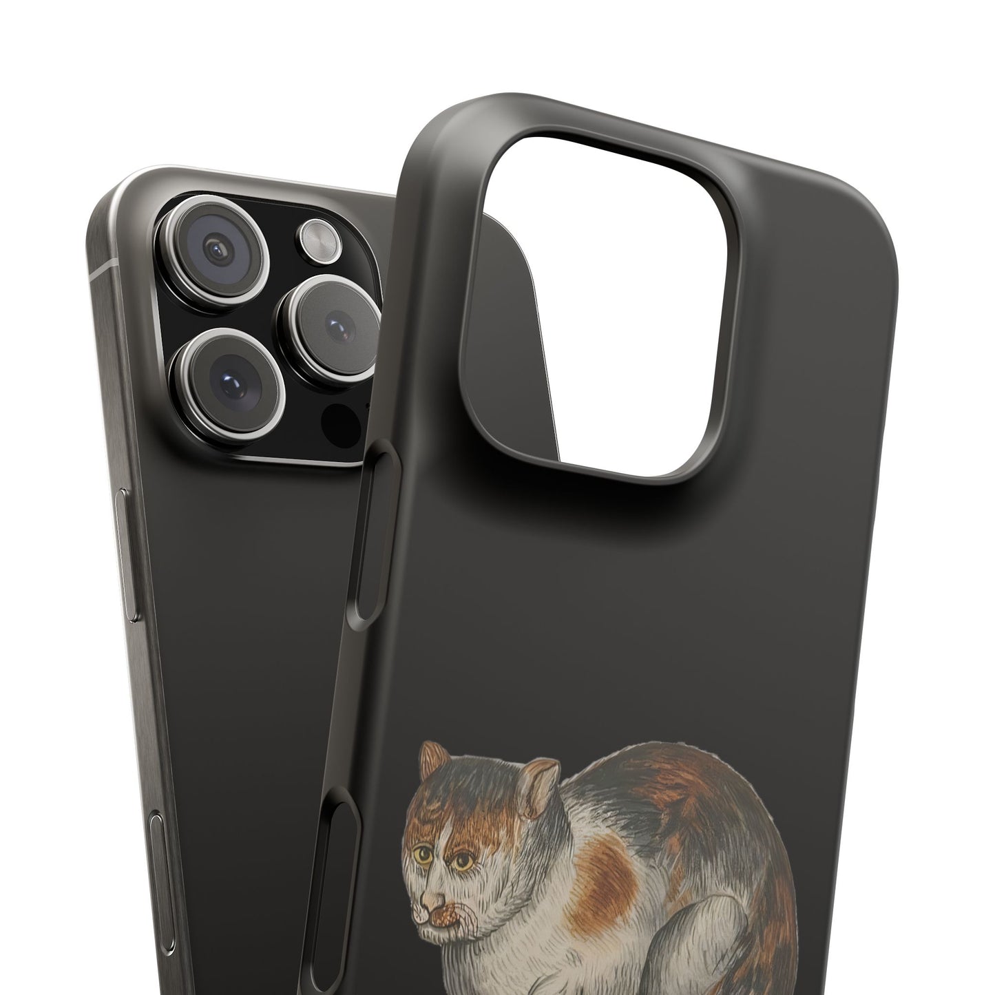 Grumpy Medieval Cat – Marginalia Calico Phone Case – Ill-Tempered Illuminated Cat Gift - Cat-Themed Snap Cases - Cute Cat Phone Cover - Animal Lover Gift - Pet Owner Accessory, Unique Phone Protector