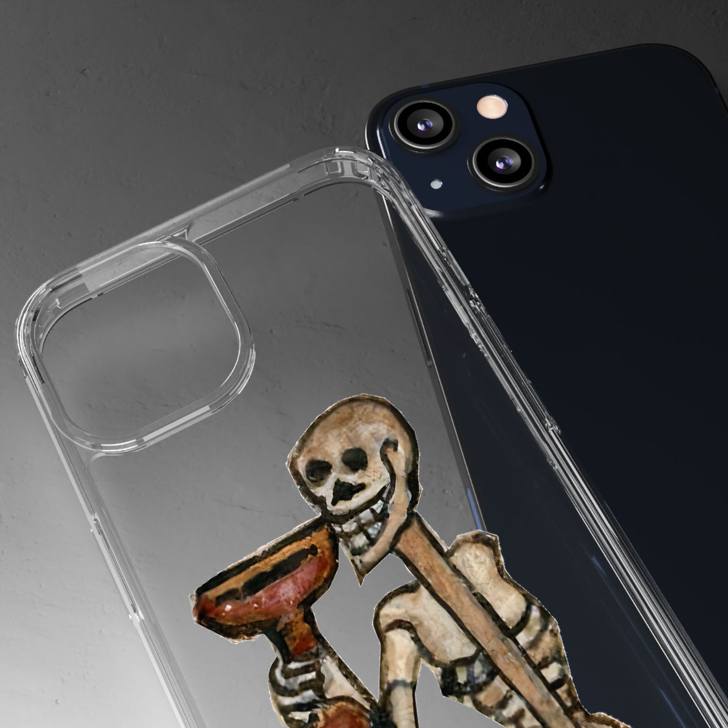 Medieval Skeleton Phone Case – Dancing Death with Goblet (Danse Macabre)