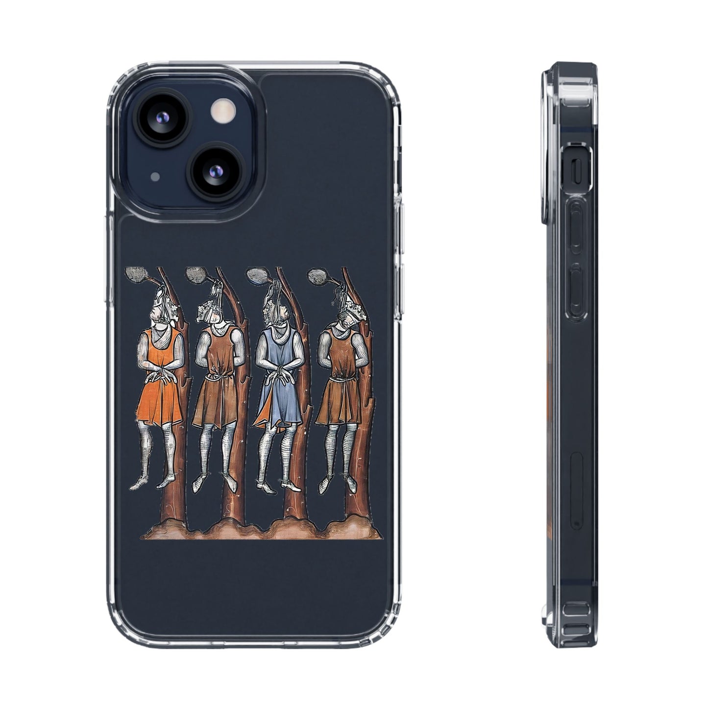 Hanging Out With the Lads – Funny Medieval Art Phone Case – Dark Historical Illustration – Quirky iPhone Cover – Weird Gift for Gothic Humour Fans