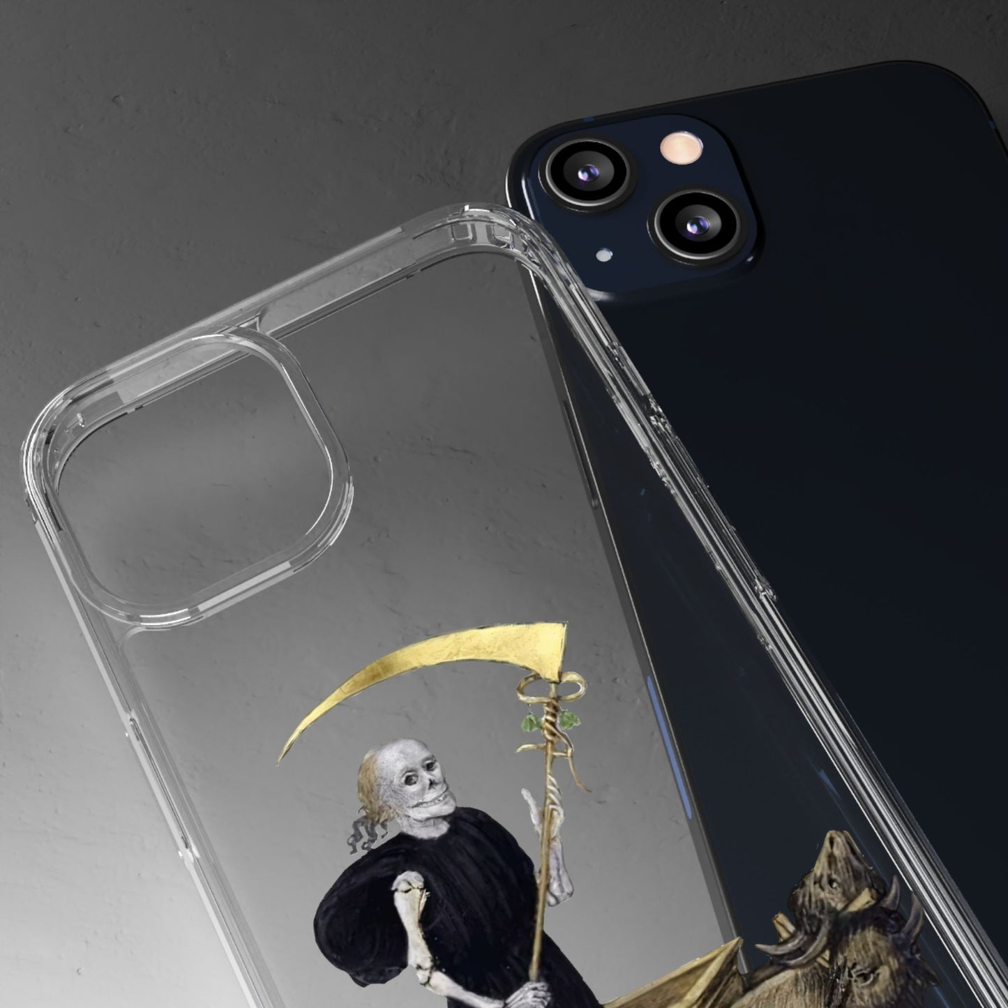 “Cart of Doom” – Medieval Death Phone Case – Skeleton in Cart with Scythe – Gothic Marginalia Art iPhone Samsung Cover – Dark Academic Gift for History Lovers