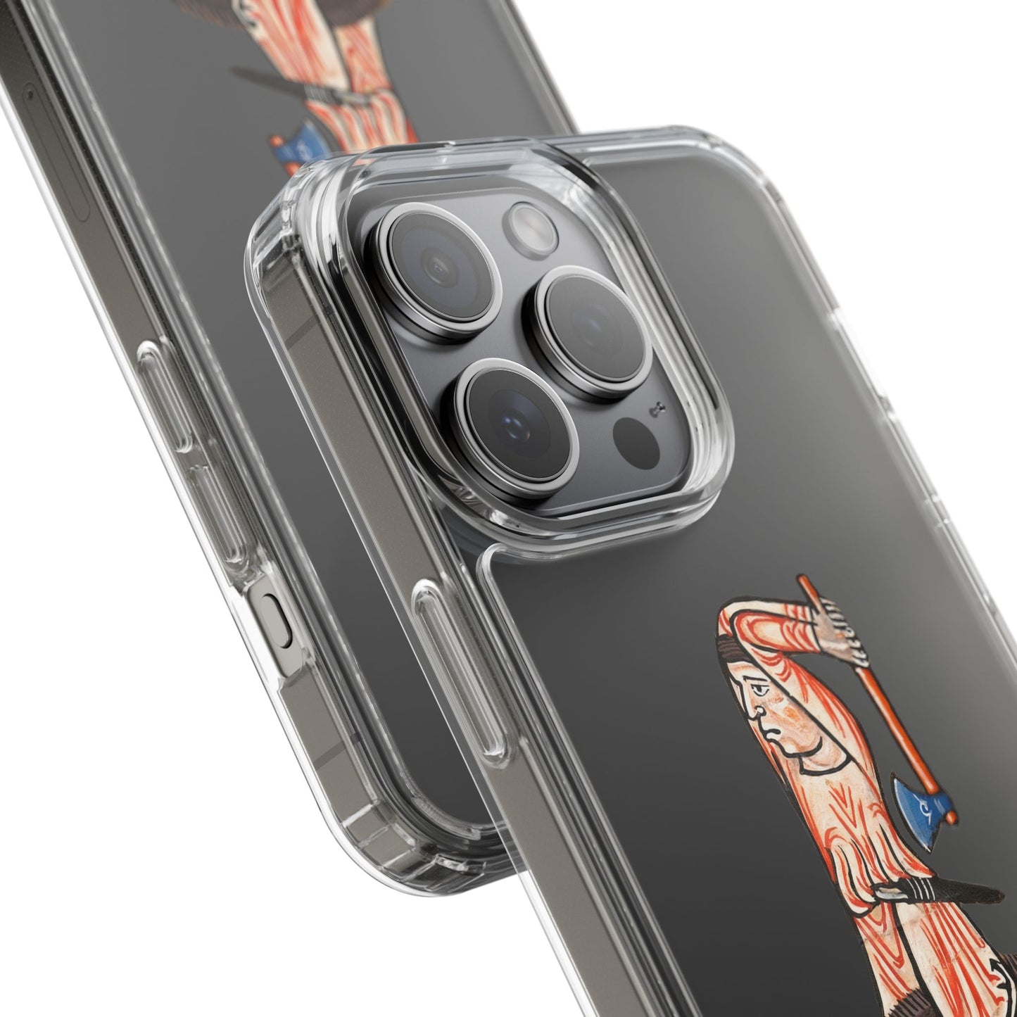 Medieval Boar Rider Phone Case – Funny Historical Art iPhone Cover – Weird Axe Man Illustration for Fantasy & Meme Fans