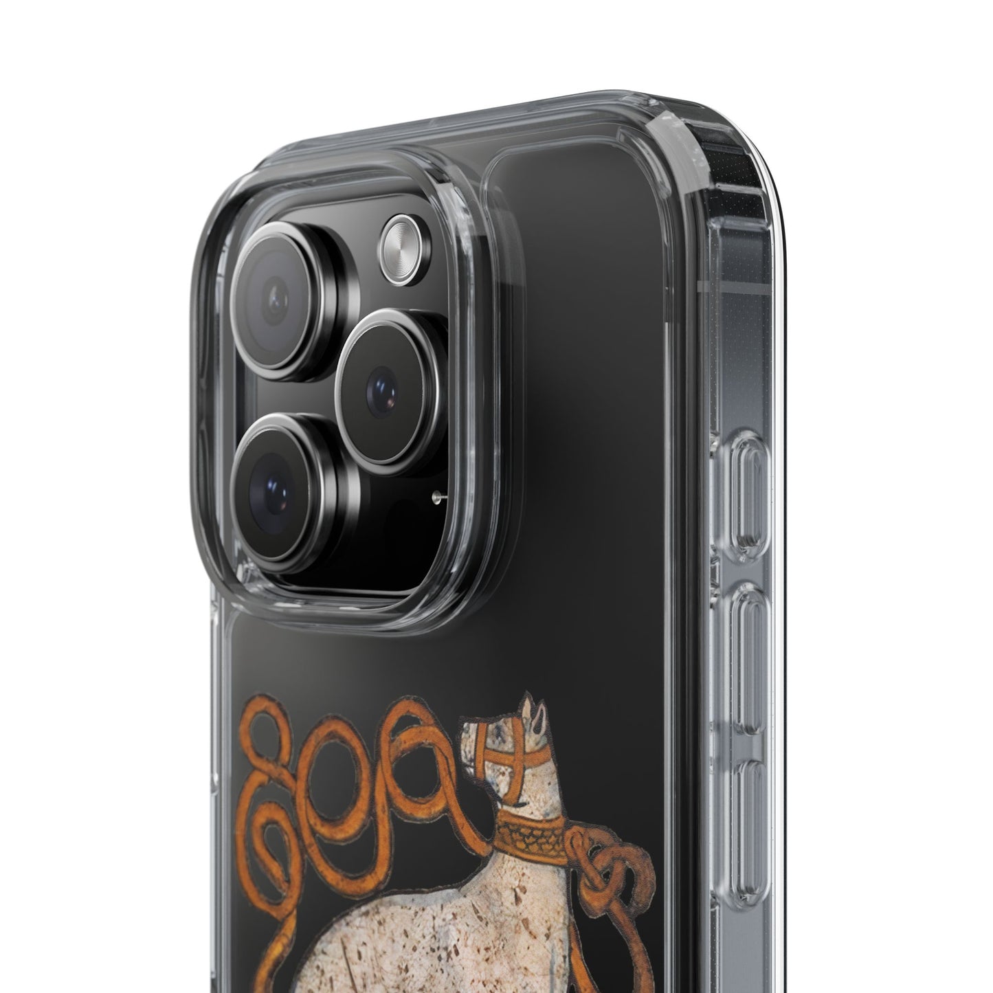 Medieval Greyhound Phone Case – Marginalia Dog with Ornate Leash