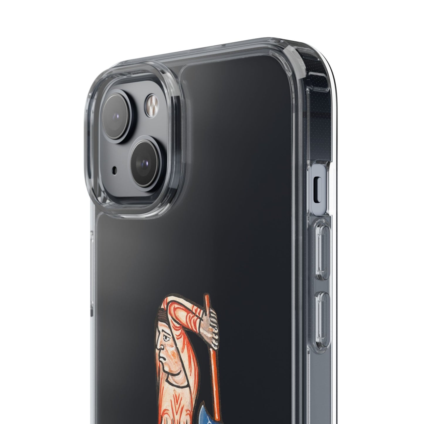 Medieval Boar Rider Phone Case – Funny Historical Art iPhone Cover – Weird Axe Man Illustration for Fantasy & Meme Fans